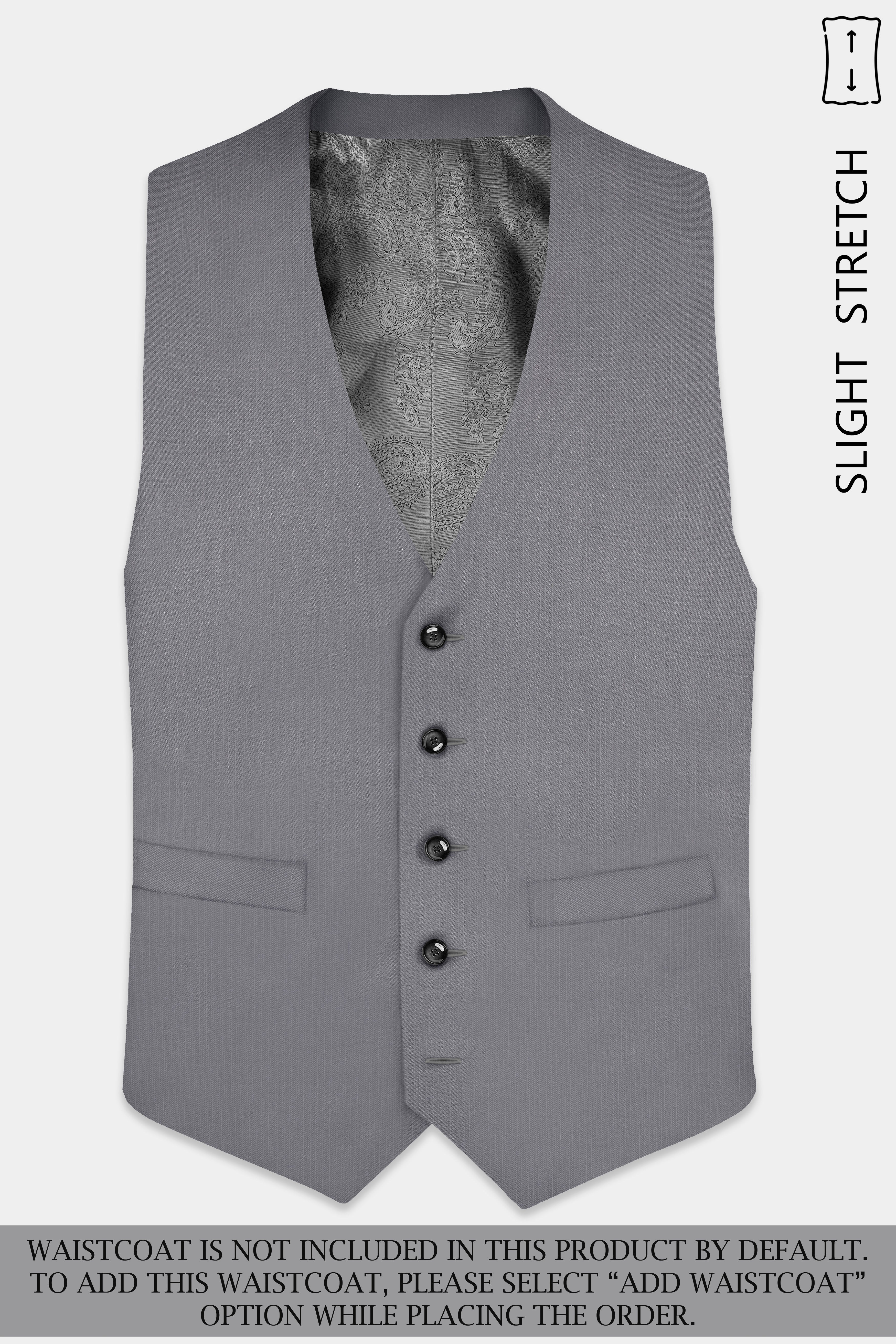 Dorian-Friar Gray Solid Wool Rich Single Breasted Slight Stretch Suit