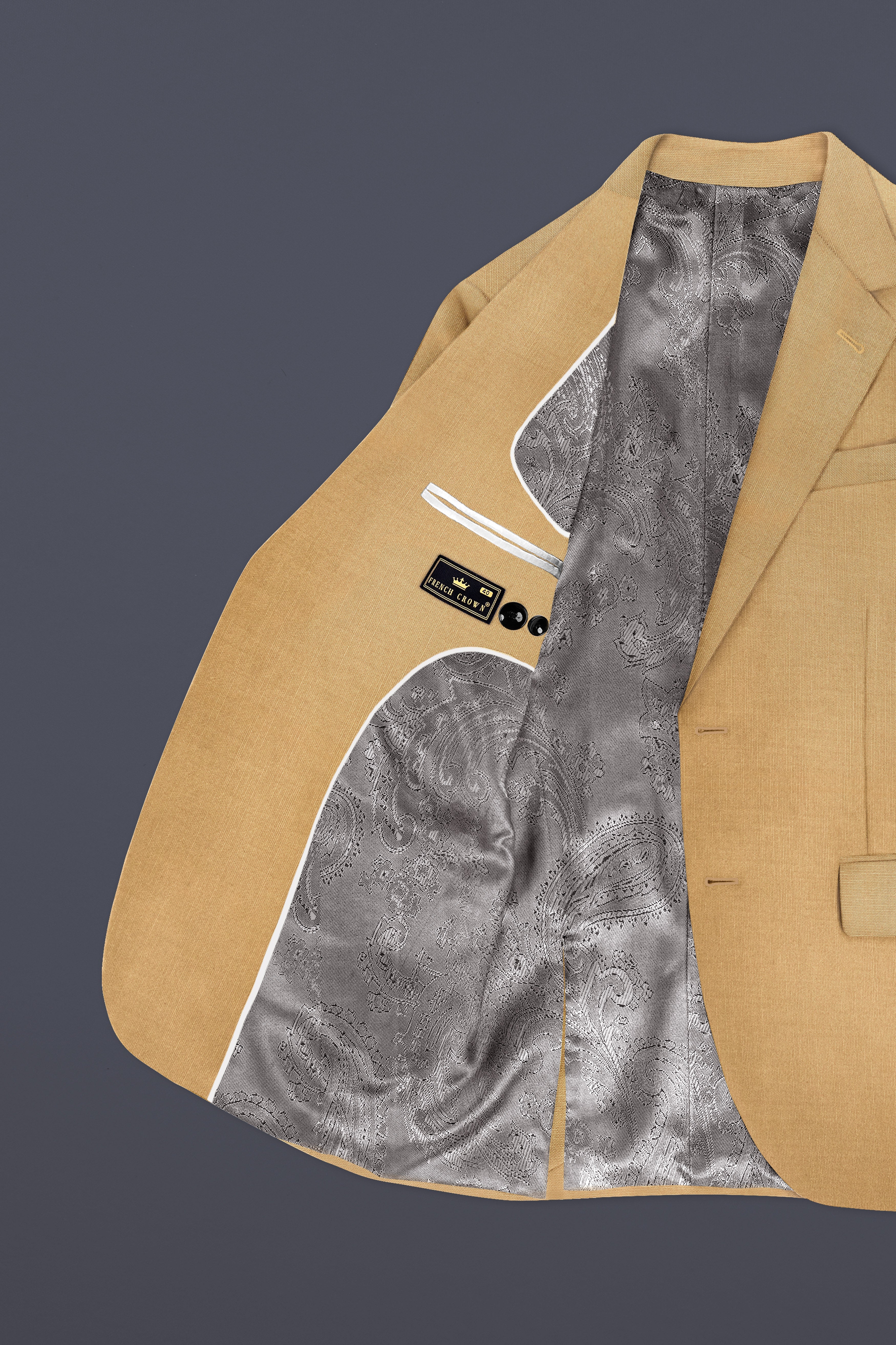 Sepia-Twine Brown Solid Wool Rich Single Breasted Stretchable traveler Suit