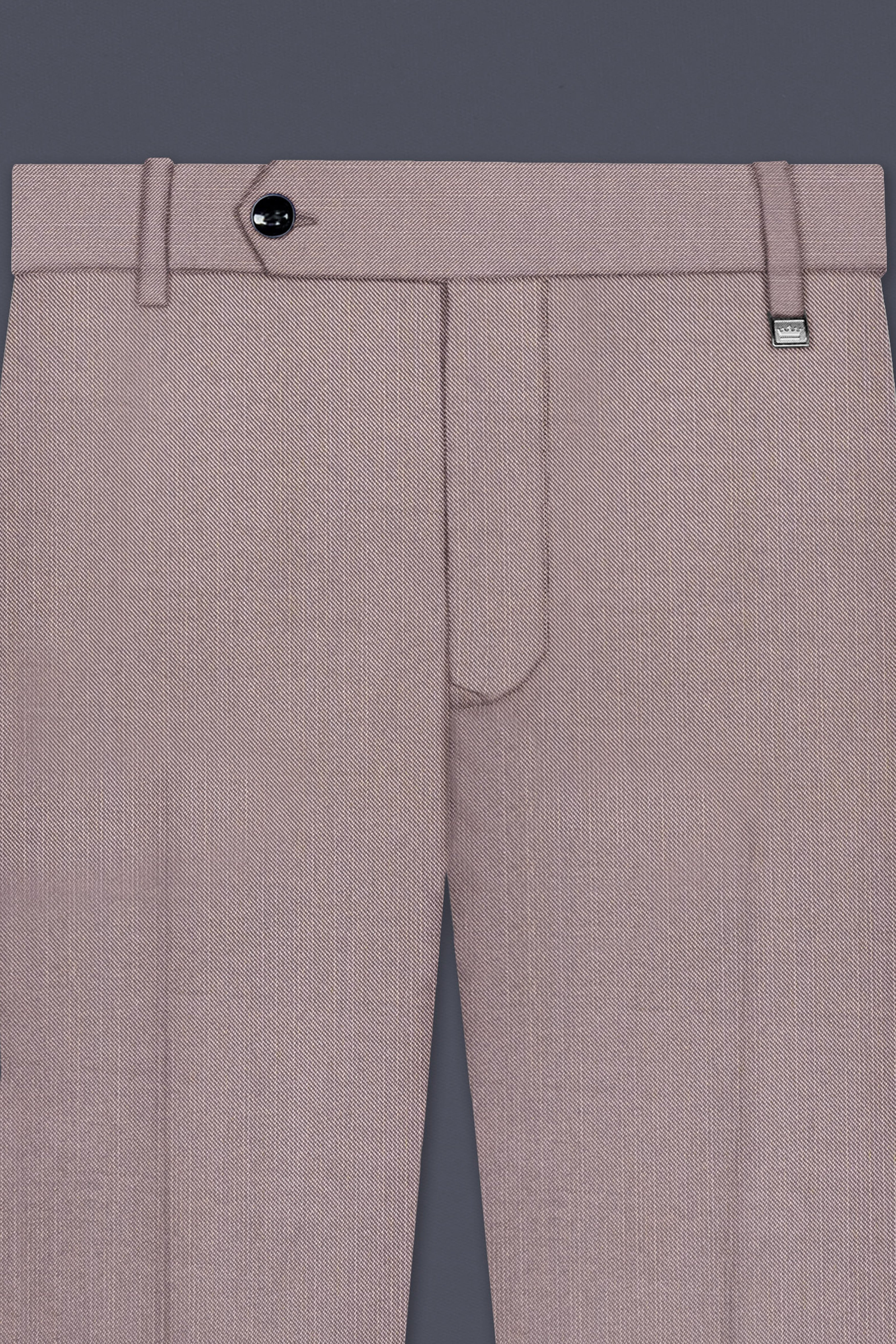 Amour-Rose Quartz Pink Solid Wool Rich Single Breasted Stretchable traveler Suit