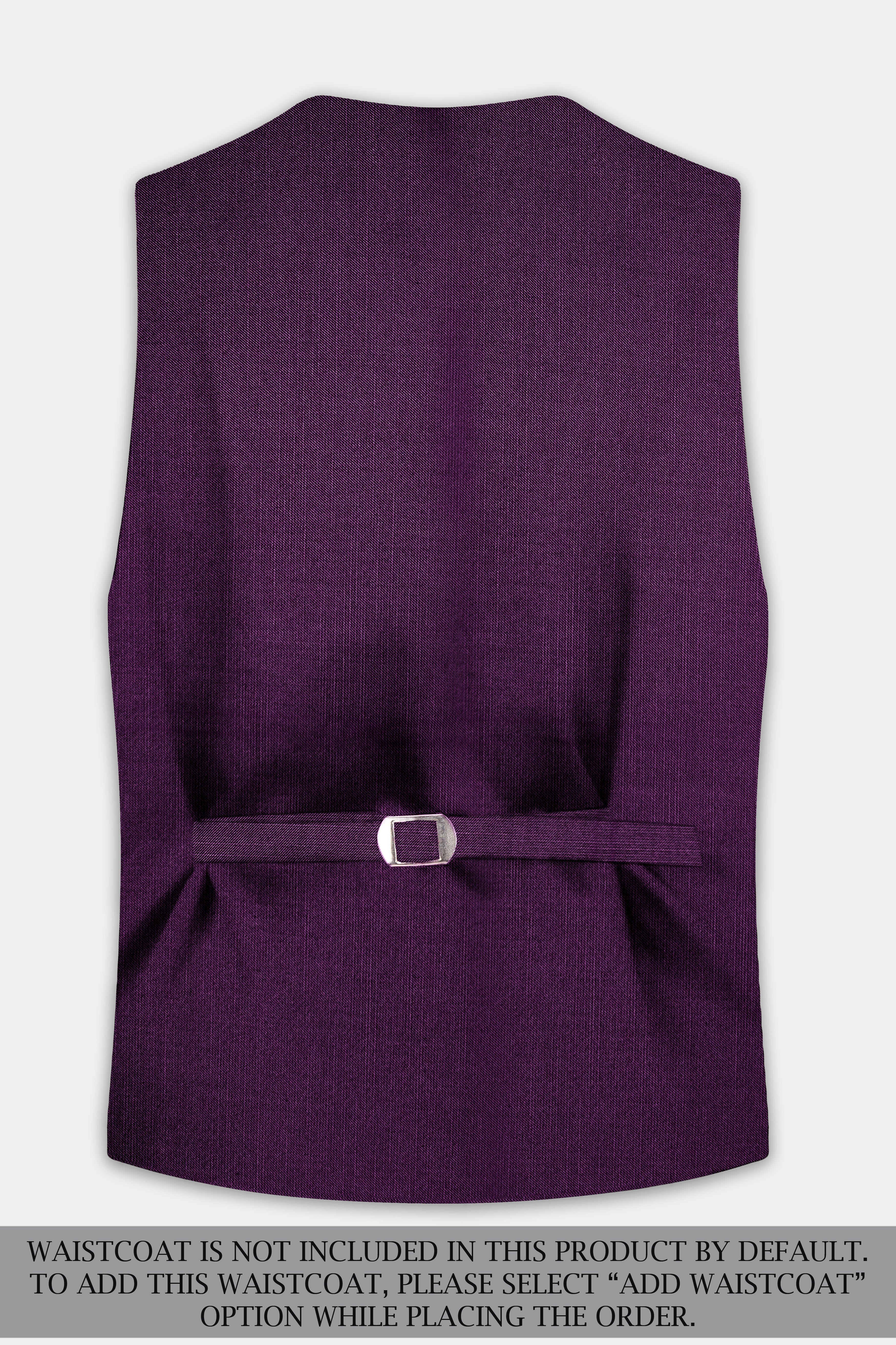 Orchid-Grape Purple Solid Wool Rich Double Breasted Slight Stretch Suit