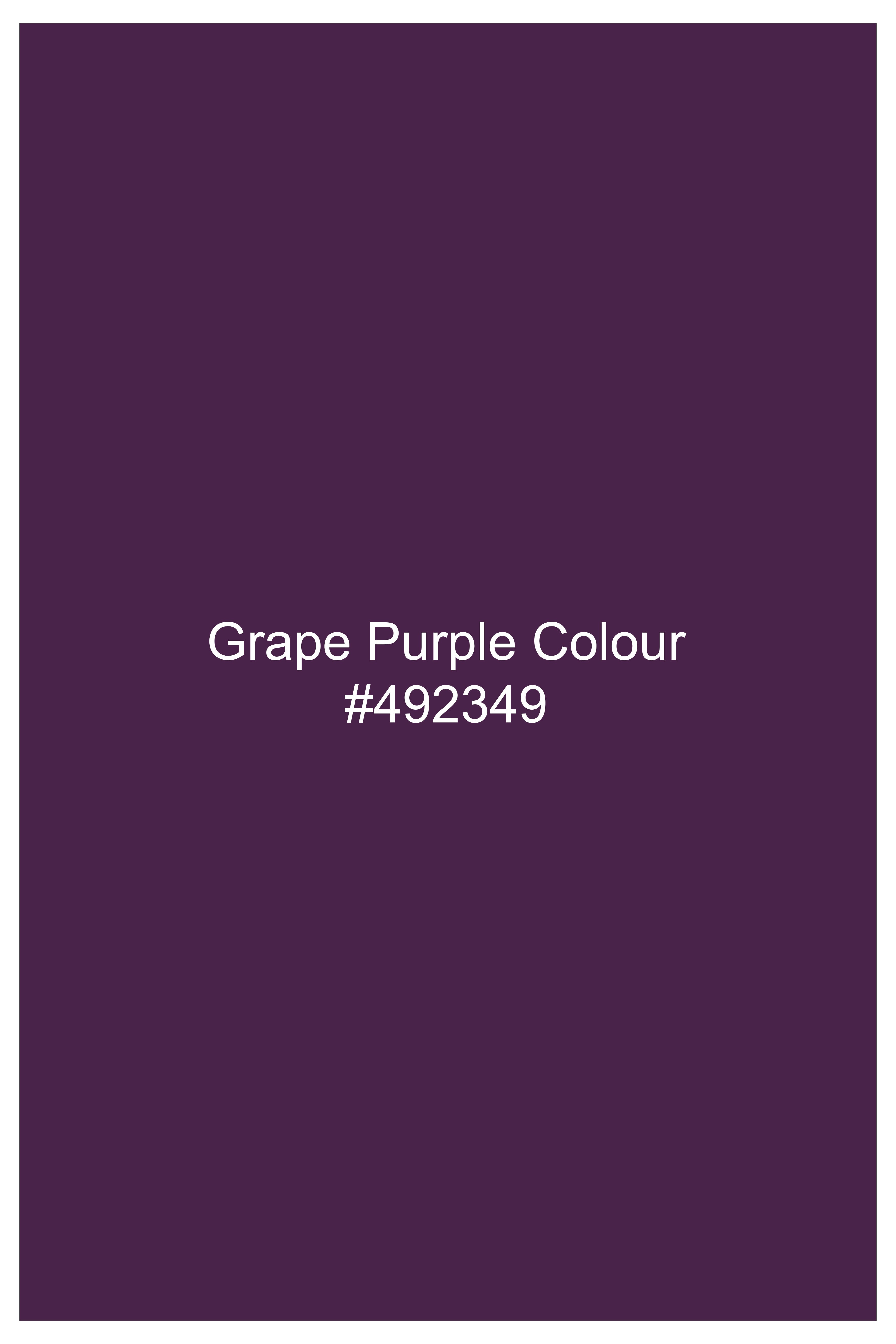 Orchid-Grape Purple Solid Wool Rich Double Breasted Stretchable traveler Suit