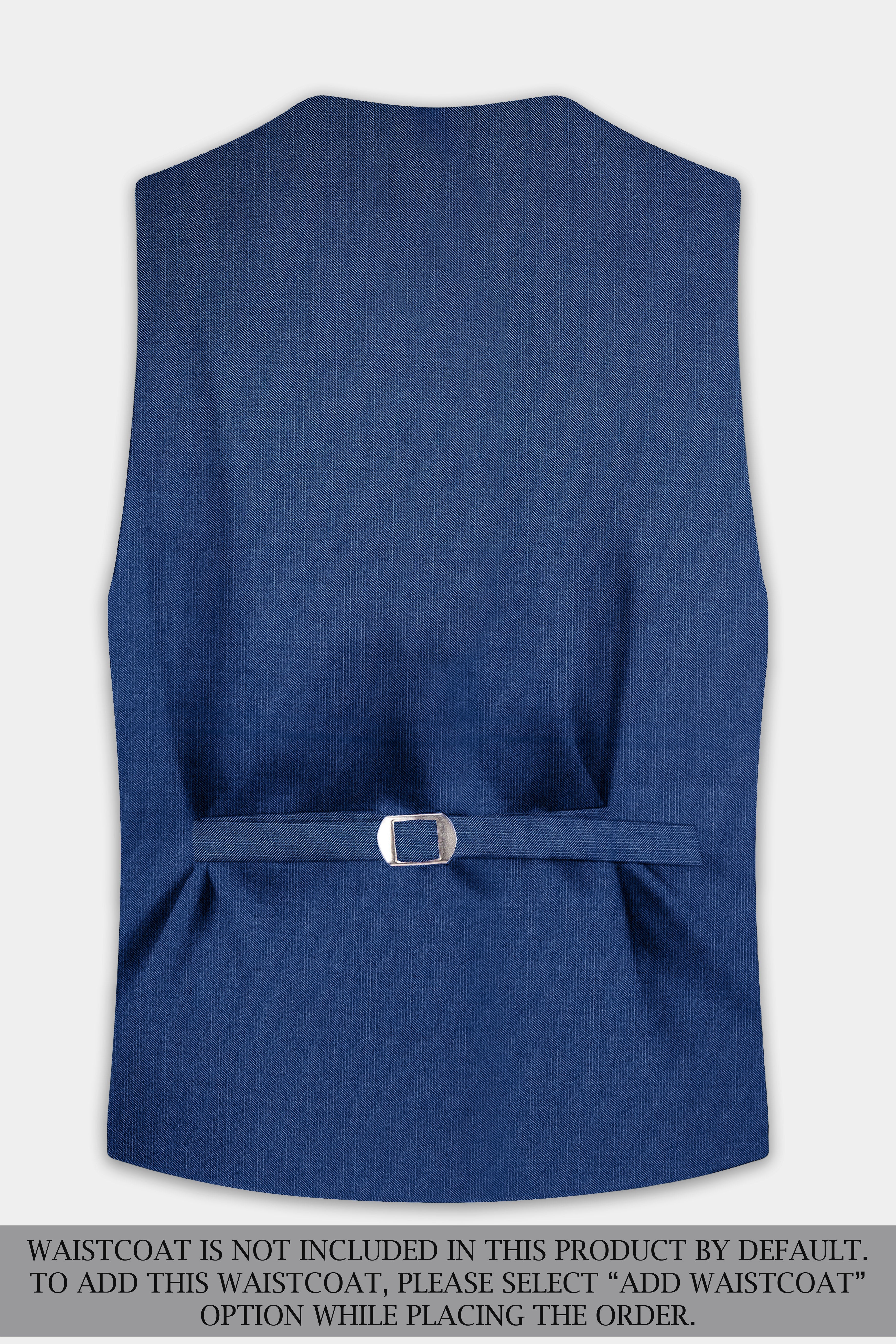 Marinoir-Cello Blue Solid Wool Rich Double Breasted Stretchable traveler Suit
