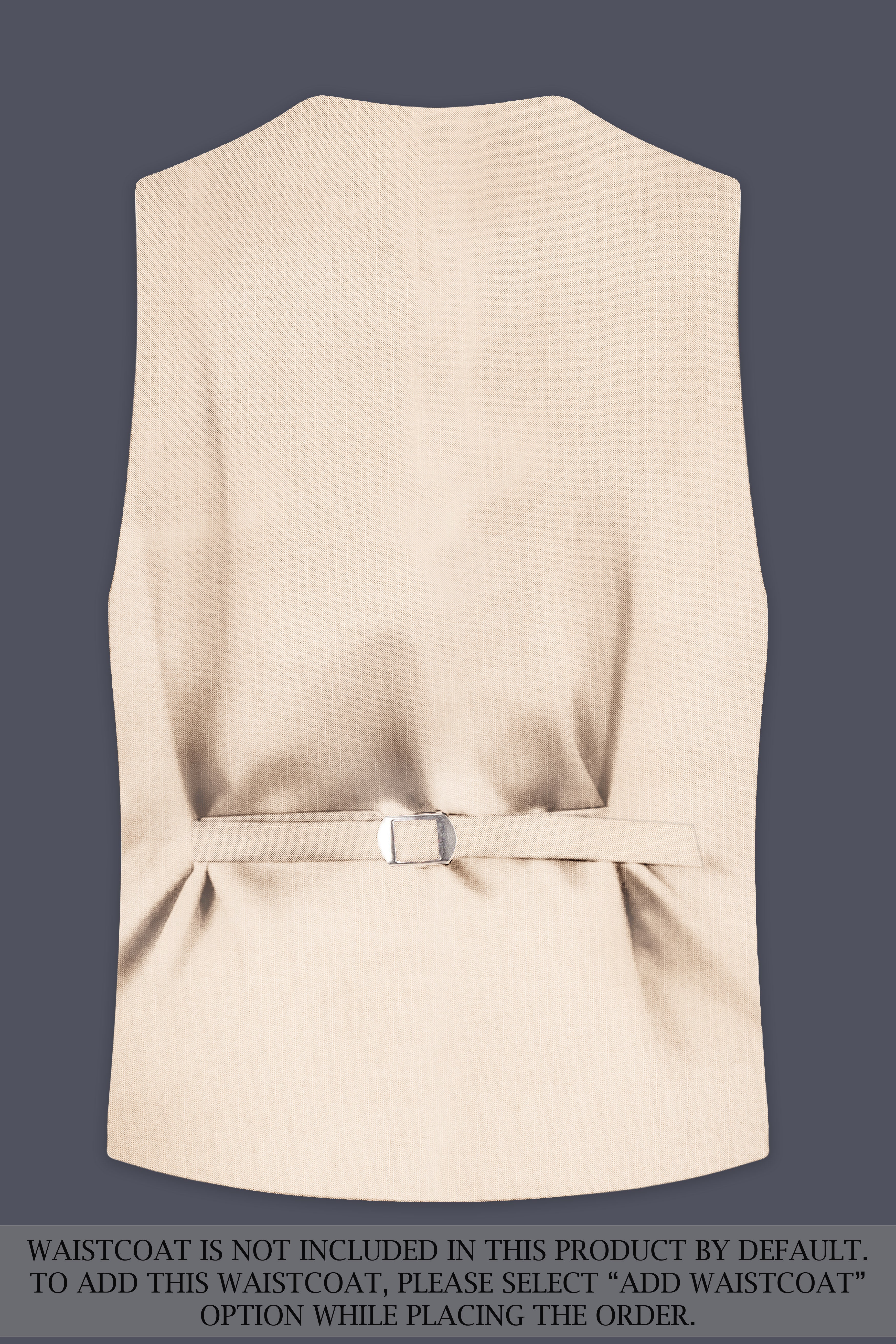 Biscotti-Parchment Cream Solid Wool Rich Double Breasted Slight Stretch Suit