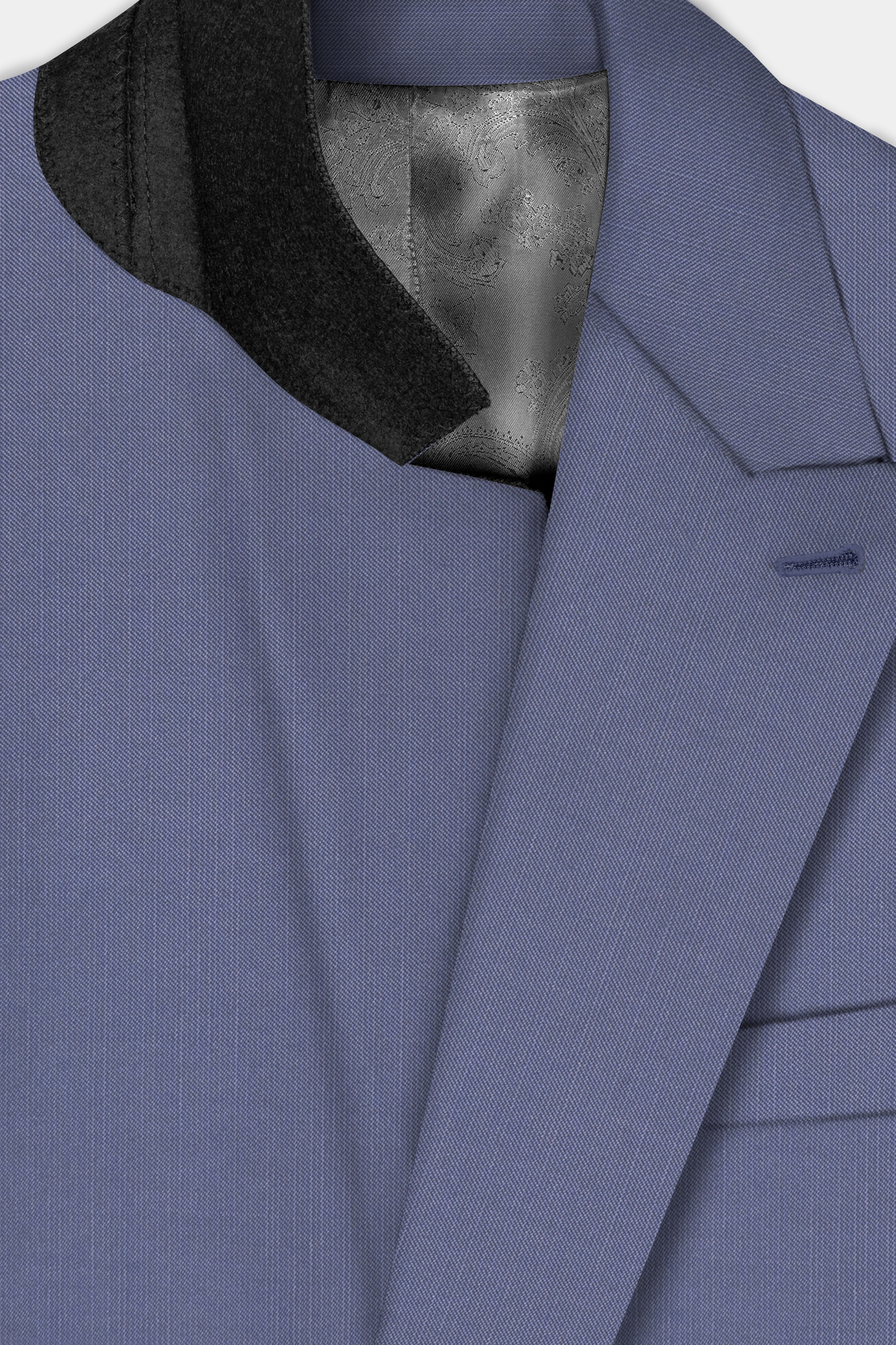 Zenith-Comet Gray Solid Wool Rich Double Breasted Stretchable traveler Suit