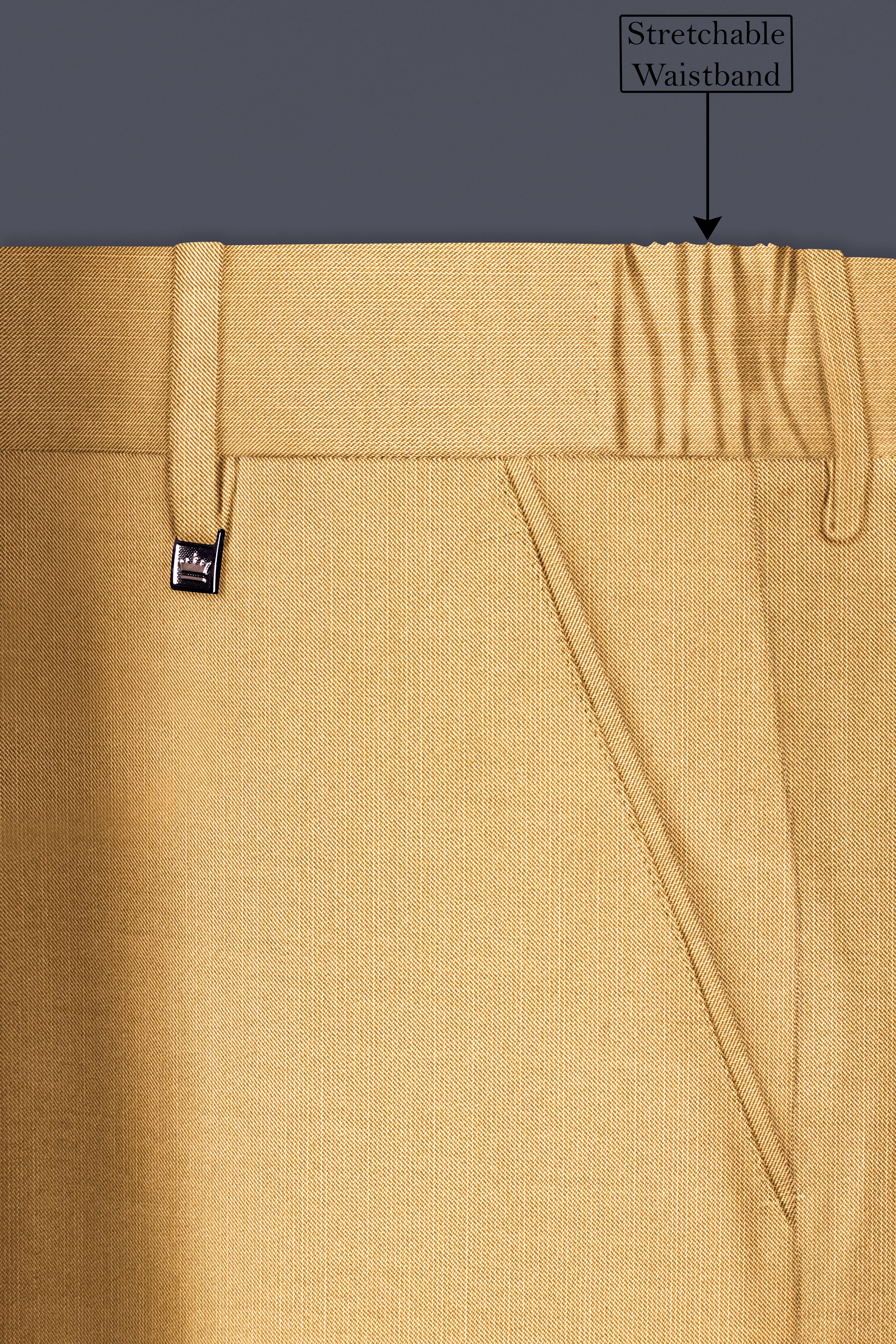 Marula-Desert Yellow Solid Wool Rich Double Breasted Slight Stretch Suit