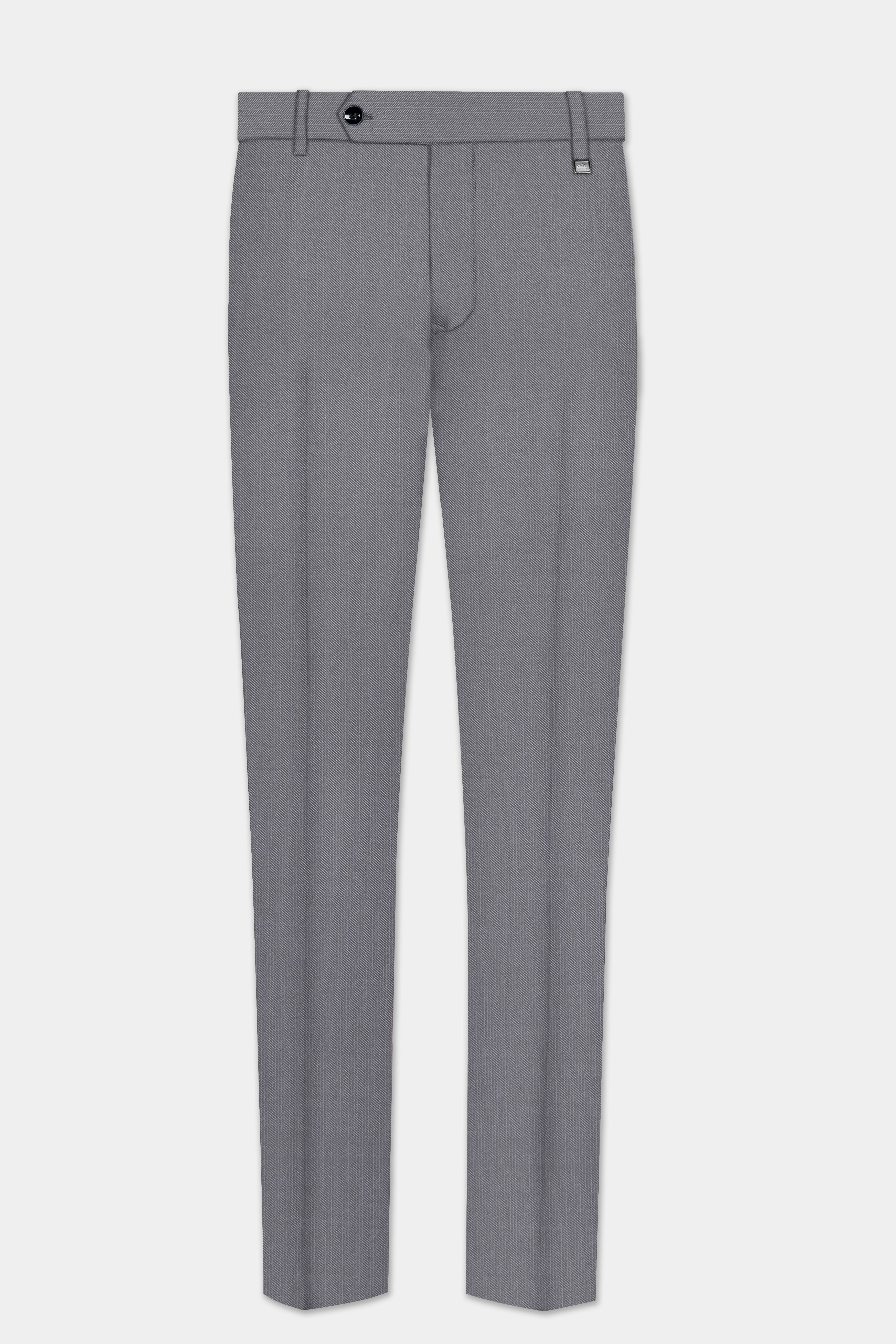 Dorian-Friar Gray Solid Wool Rich Double Breasted Stretchable traveler Suit