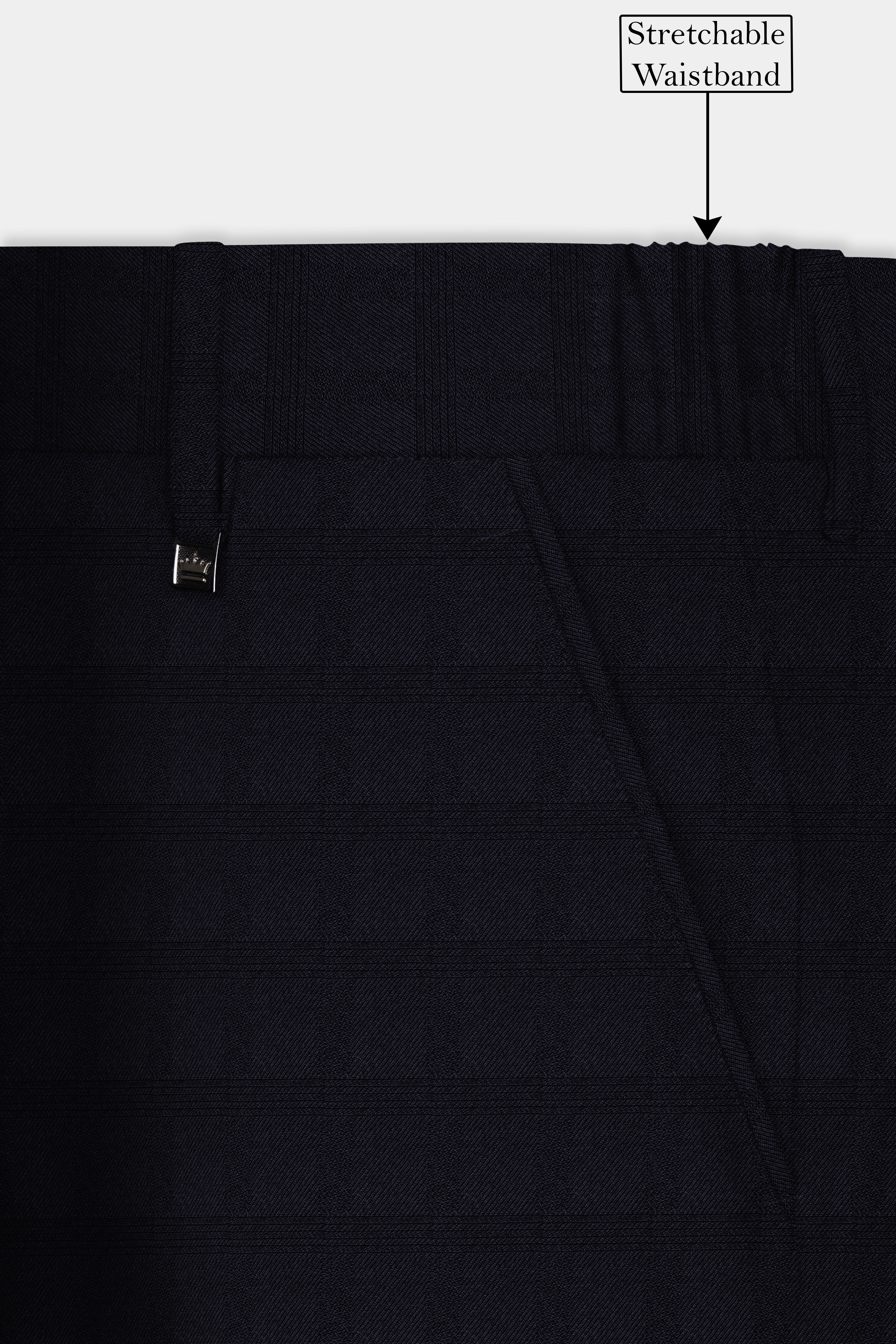 Cinder Blue Textured Wool Rich Bandhgala Designer Suit