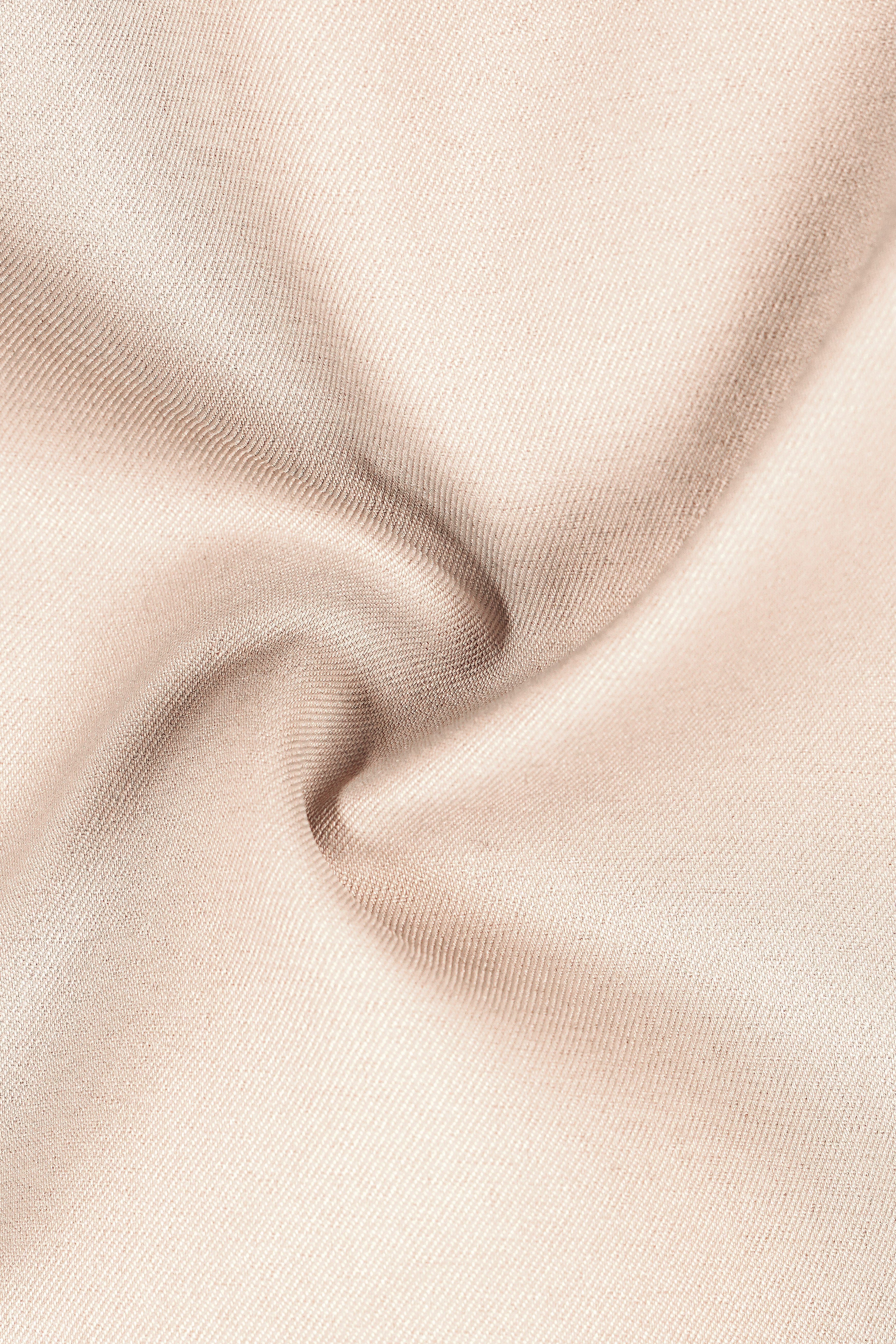 Spanish Cream Solid Wool Blend Cross Placket Bandhgala Suit