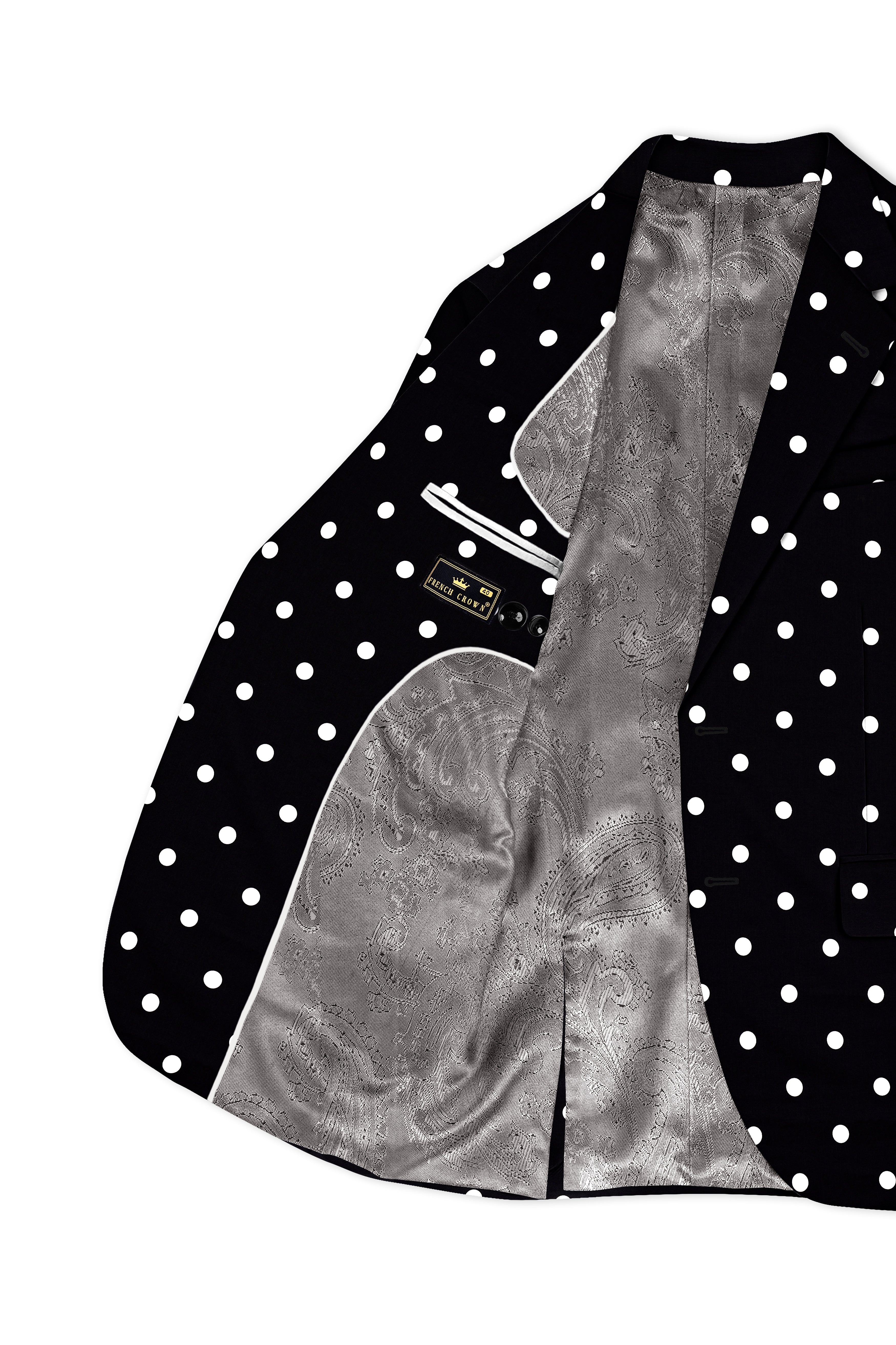 Jade Black Polka print Premium Cotton Suit