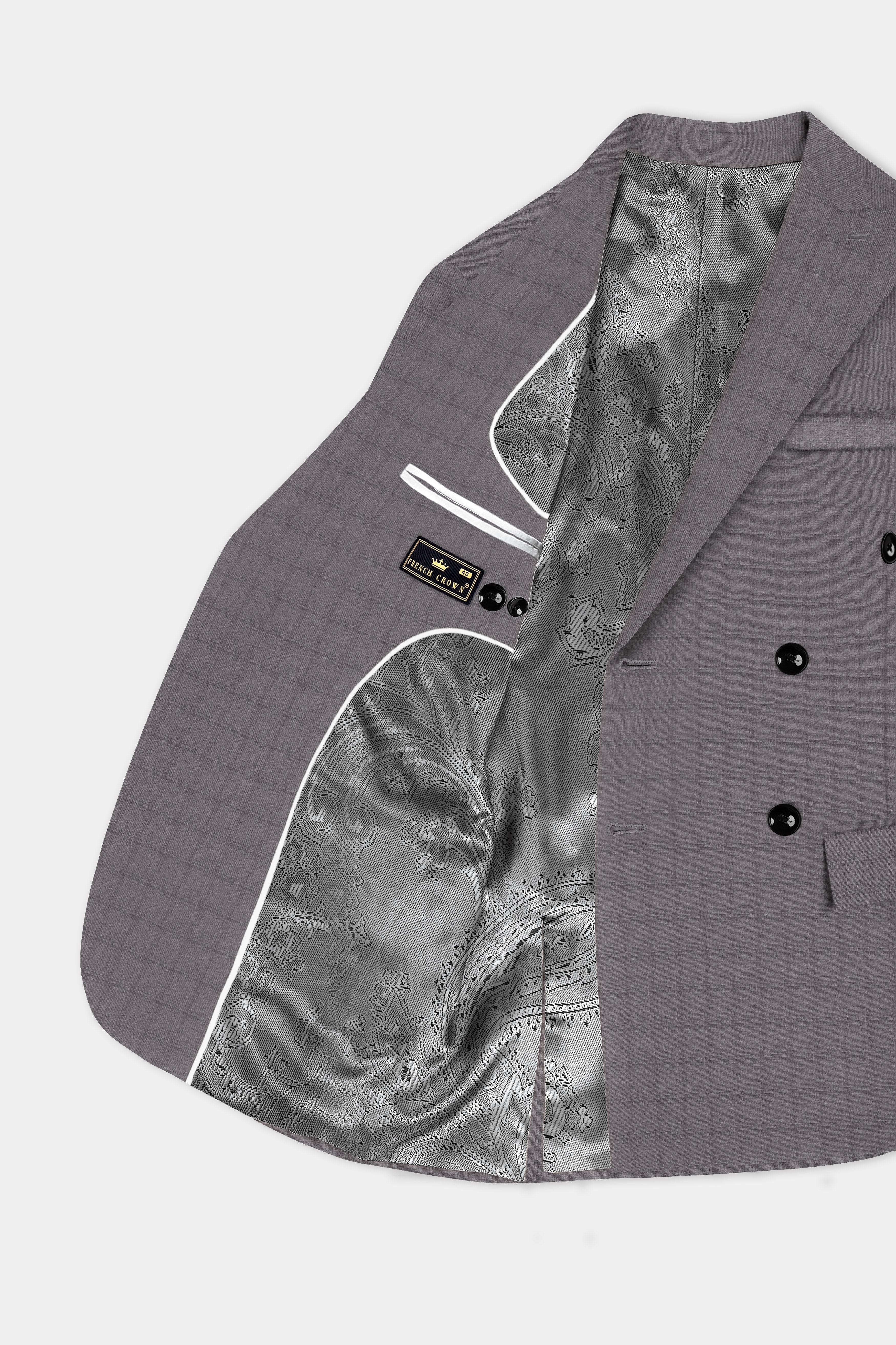 Ironside Gray Windows Wool Rich Double Breasted Suit