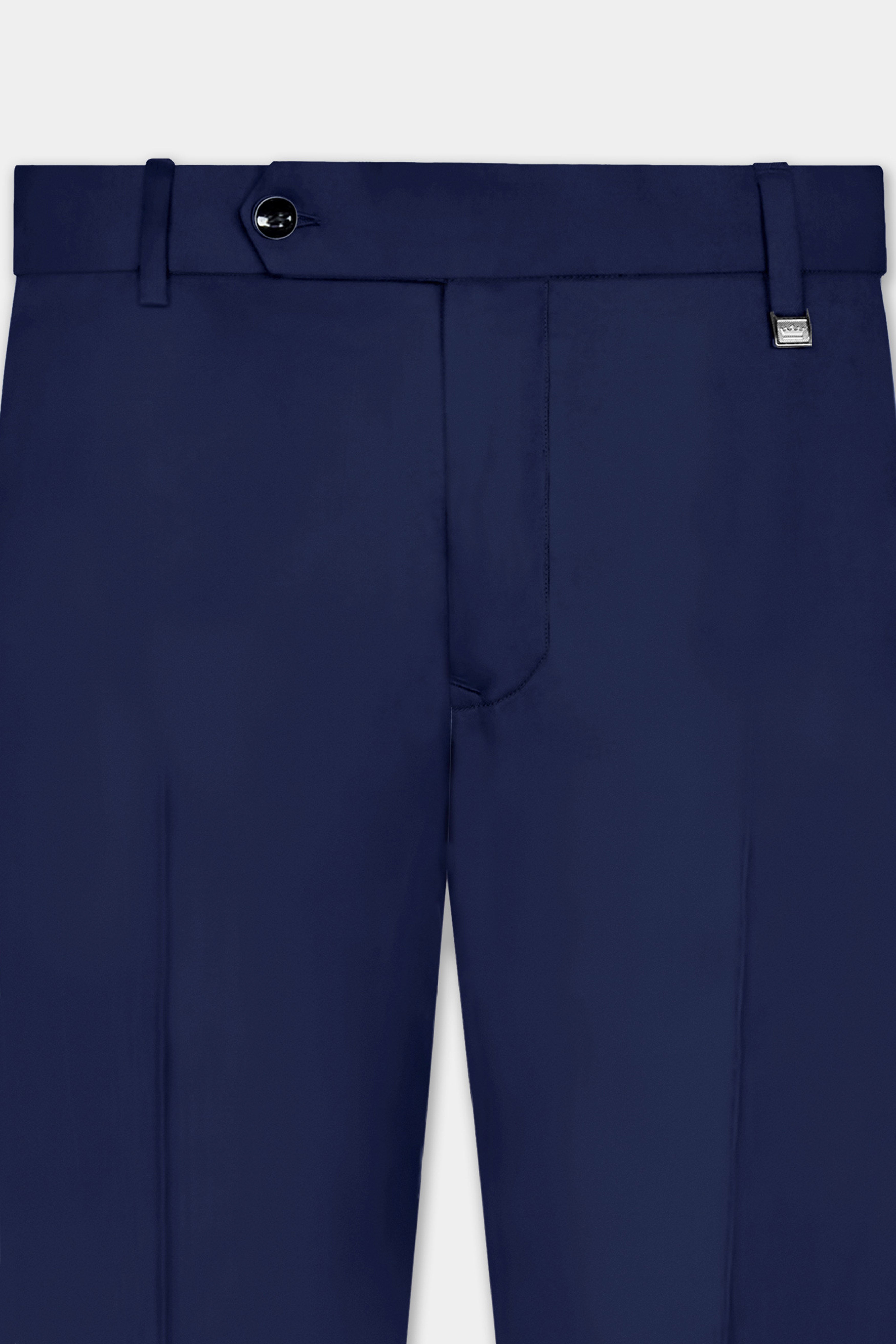 Berry Blue Solid Wool Rich Single Breasted Suit