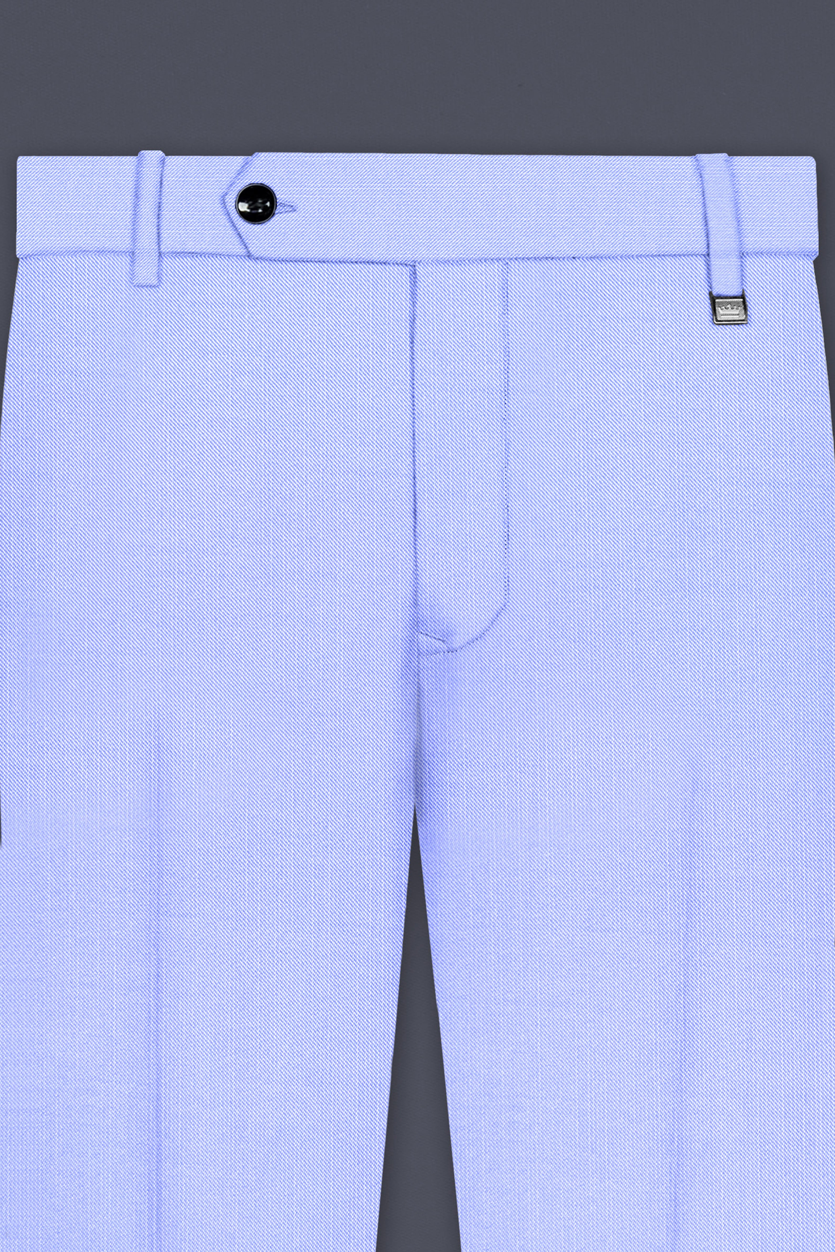 Periwinkle Blue  Solid Wool Rich Single Breasted Stretchable traveler Suit