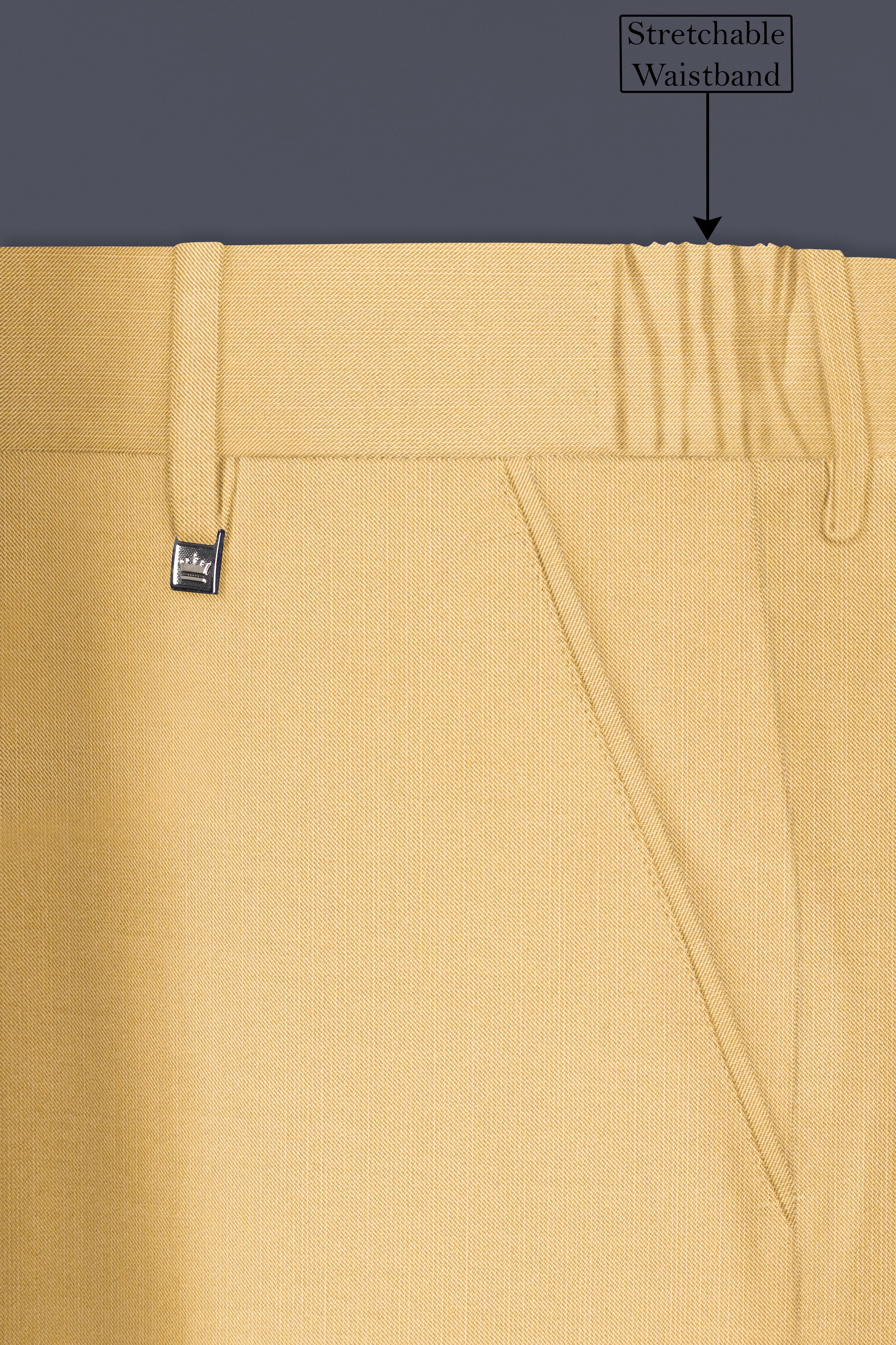 Saffron-Harvest Yellow Wool Rich Tuxedo Stretchable Traveler Suit