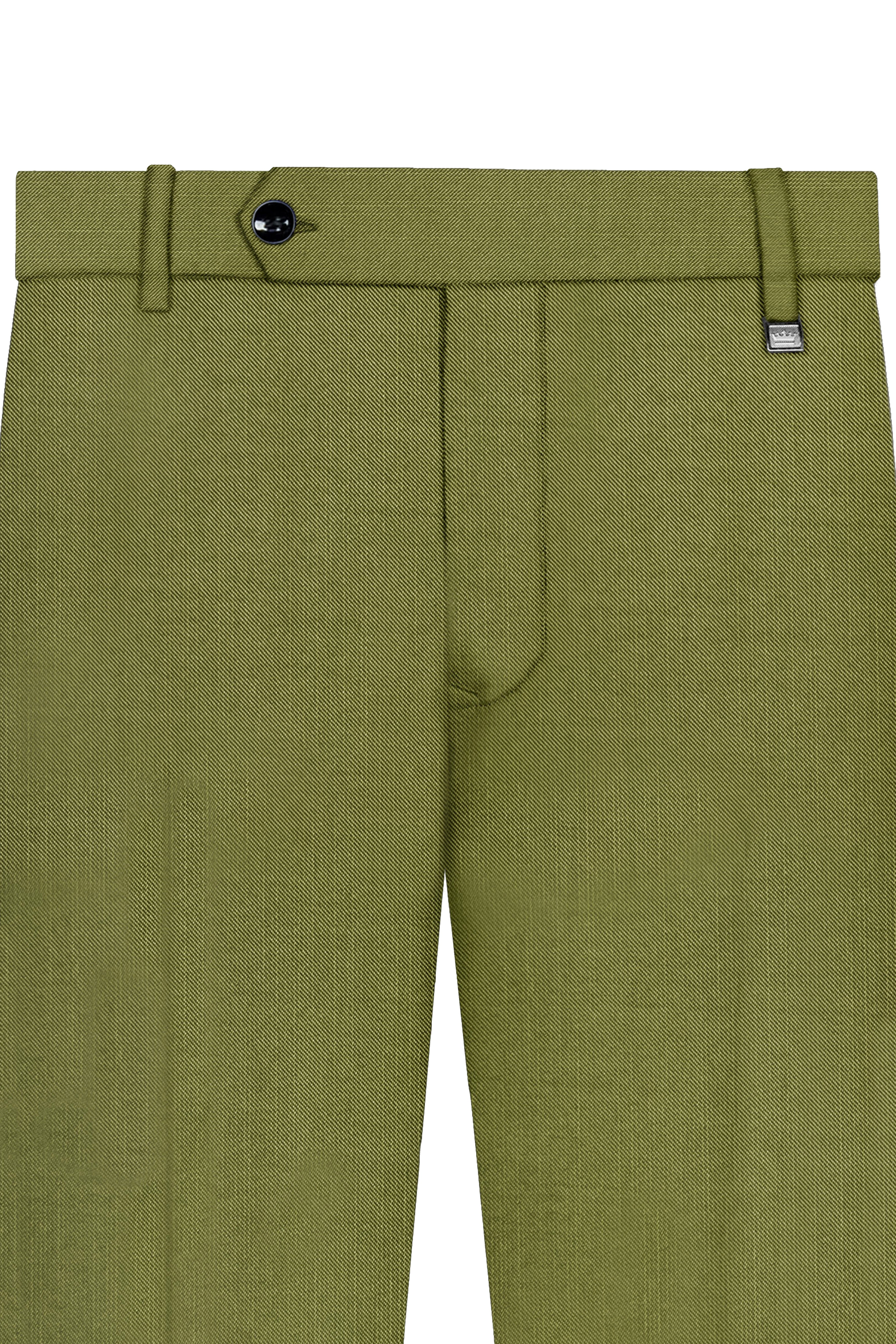 Glade-Muddy Green Wool Rich Tuxedo Stretchable Traveler Suit