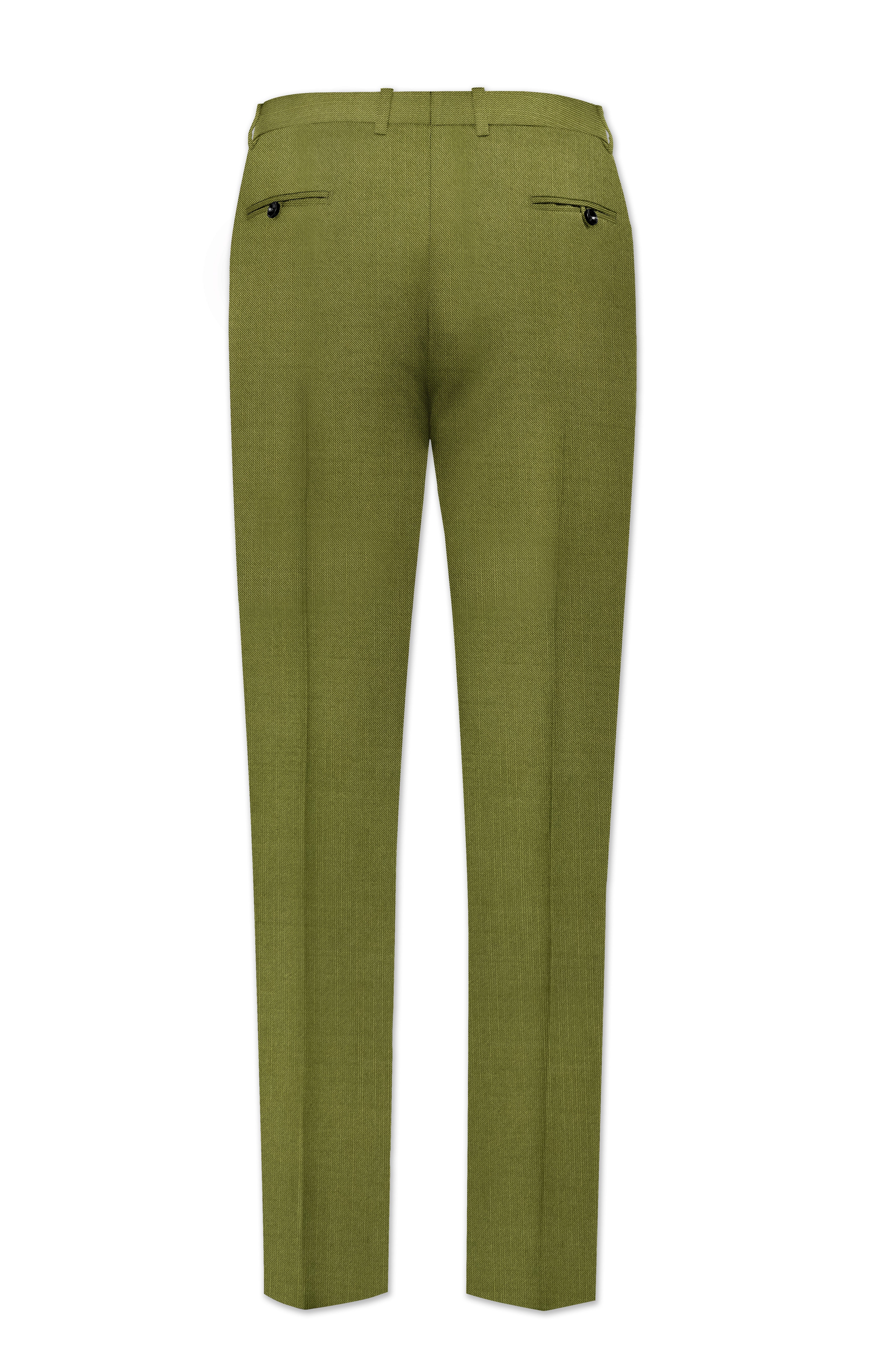 Glade-Muddy Green Wool Rich Tuxedo Stretchable Traveler Suit