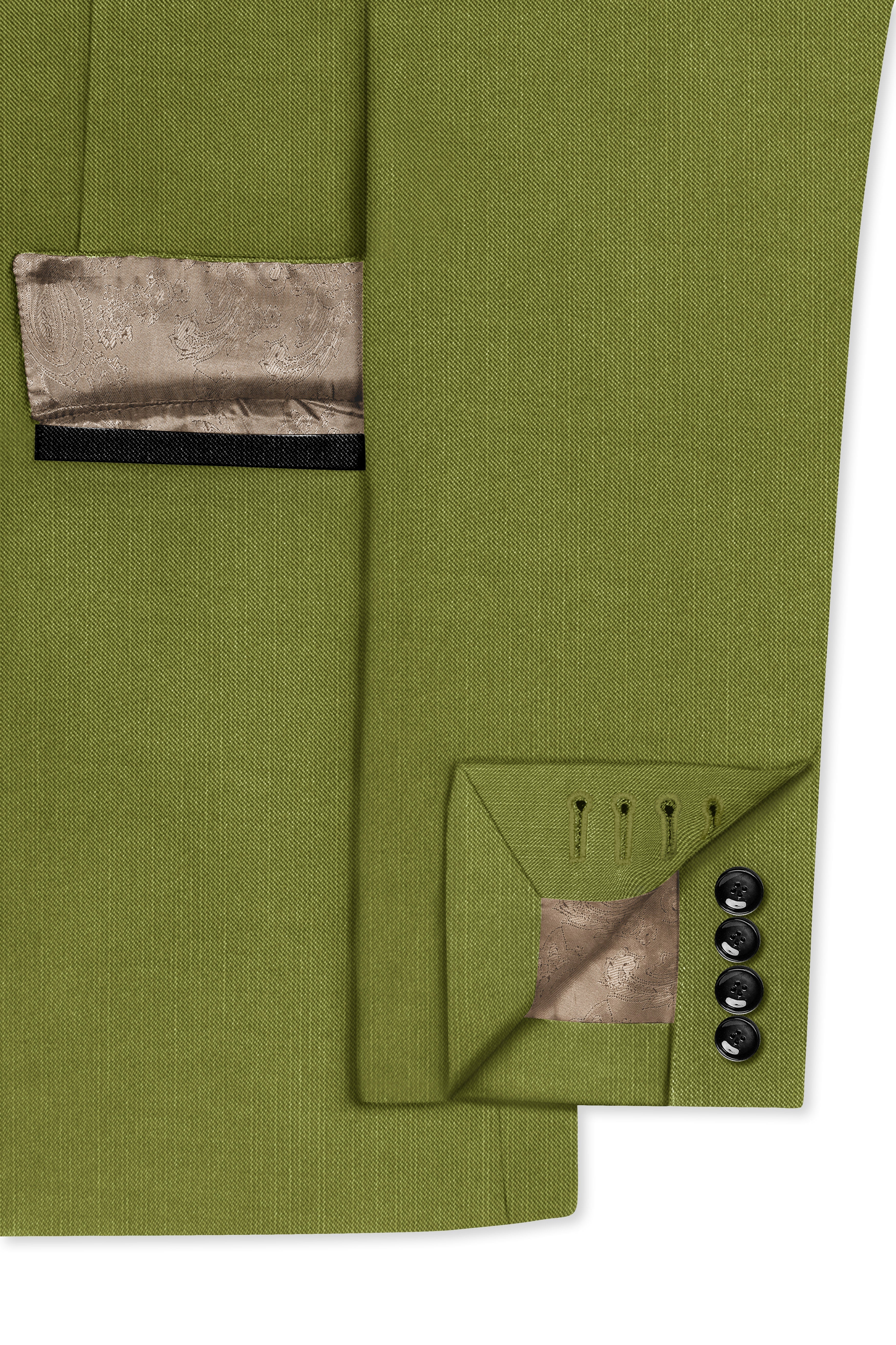 Glade-Muddy Green Wool Rich Tuxedo Slight Stretch Suit