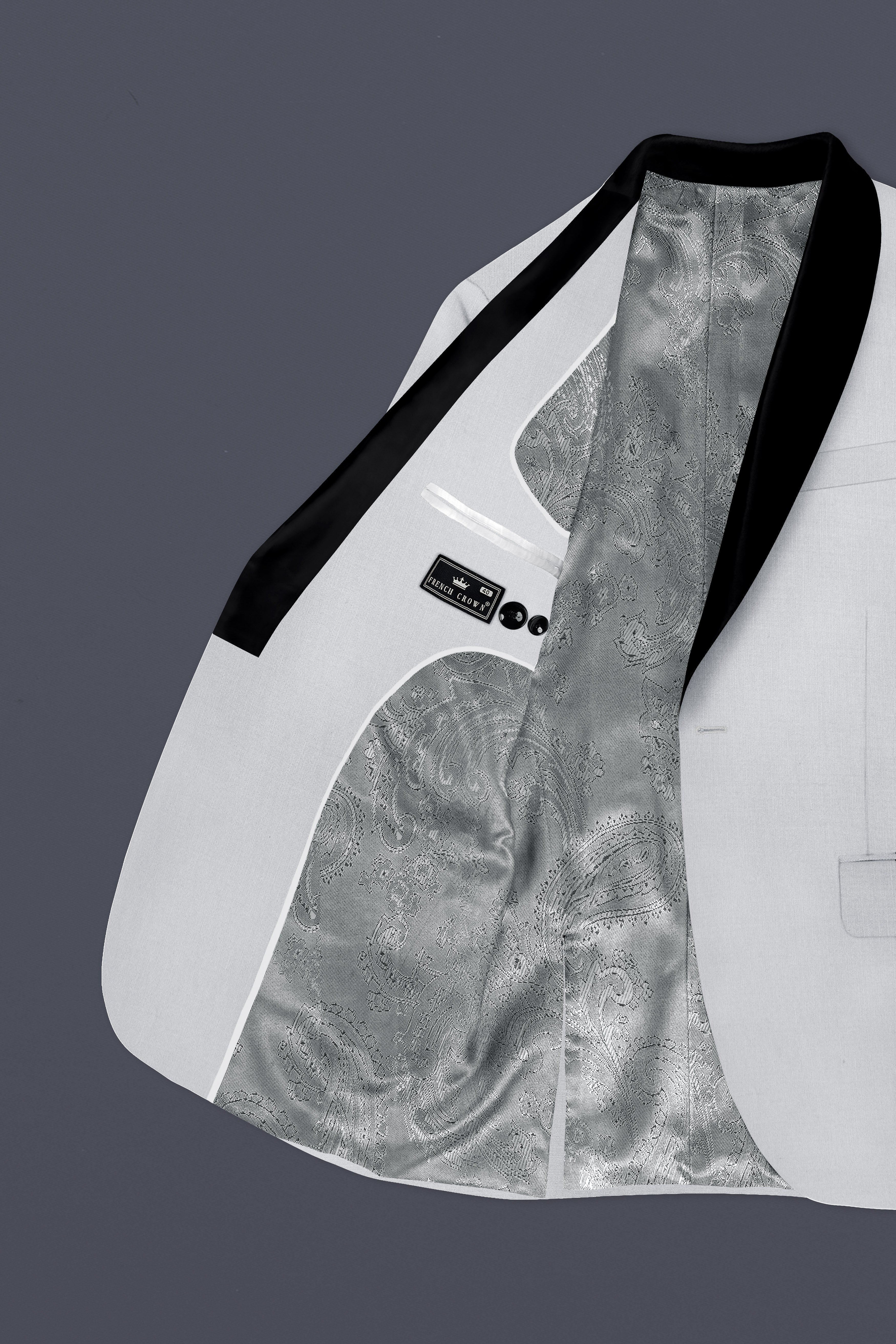 Granite-Alto Gray Wool Rich Tuxedo Slight Stretch Suit