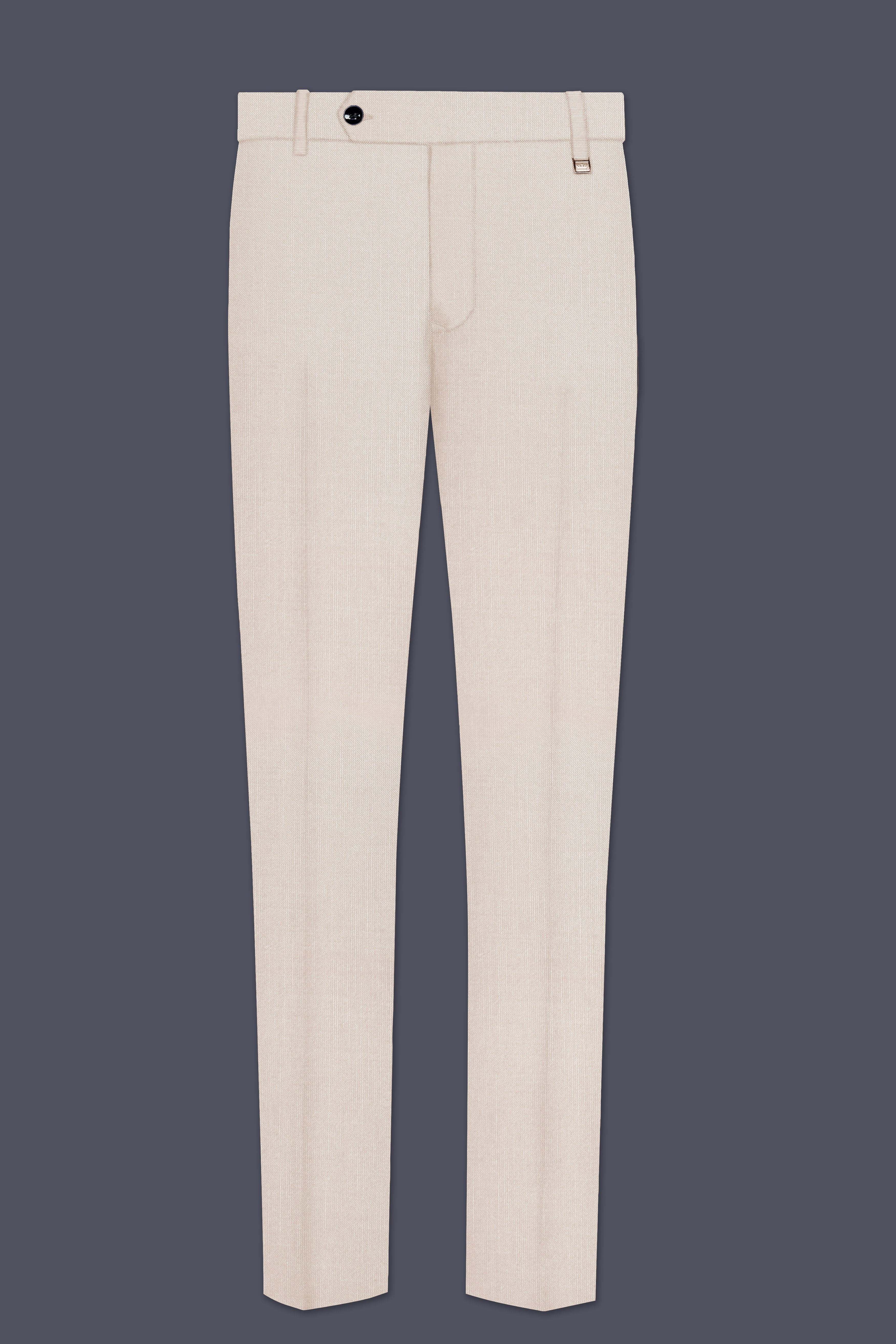 Biscotti-Parchment Cream Wool Rich Tuxedo Stretchable Traveler Suit
