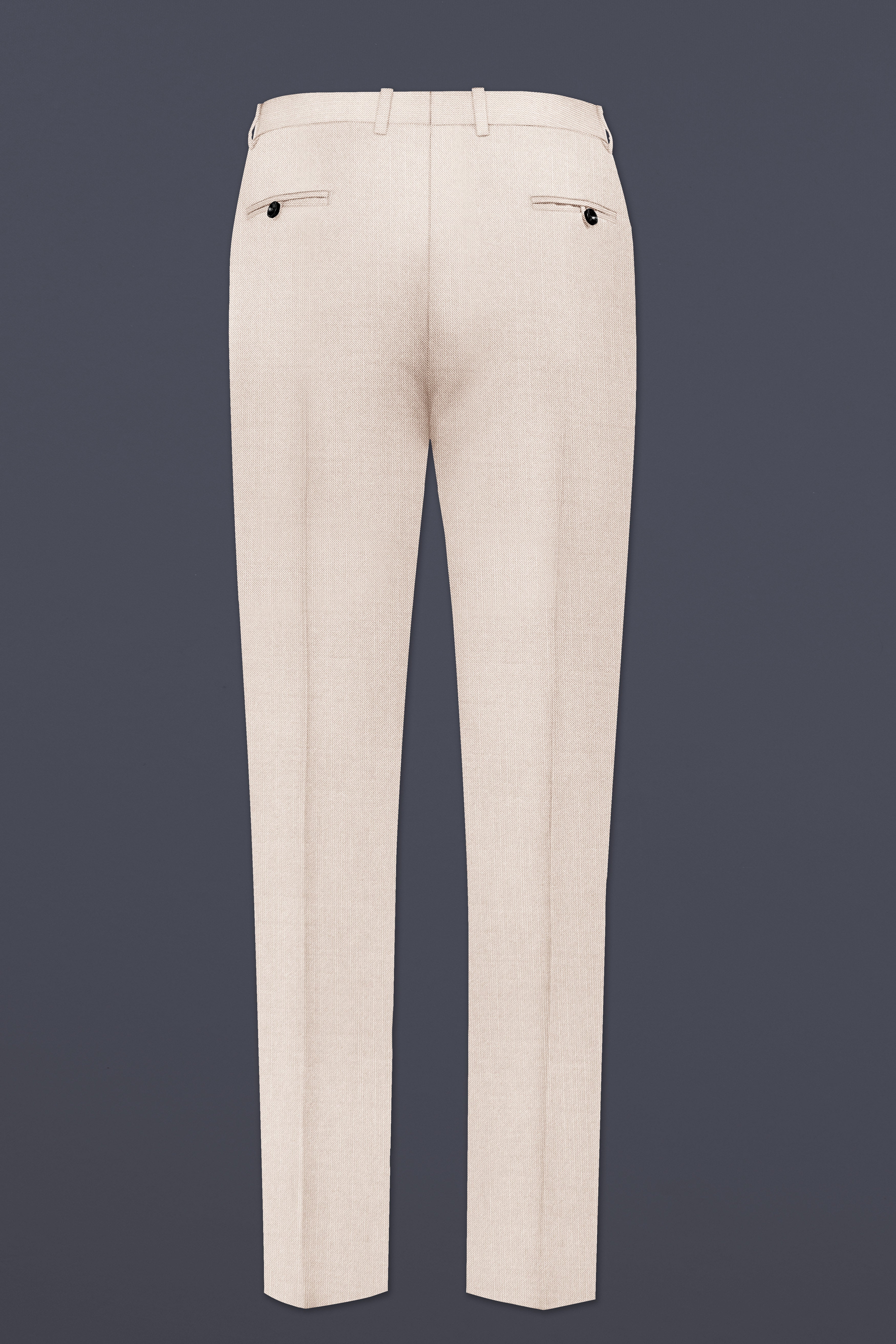 Biscotti-Parchment Cream Wool Rich Tuxedo Stretchable Traveler Suit