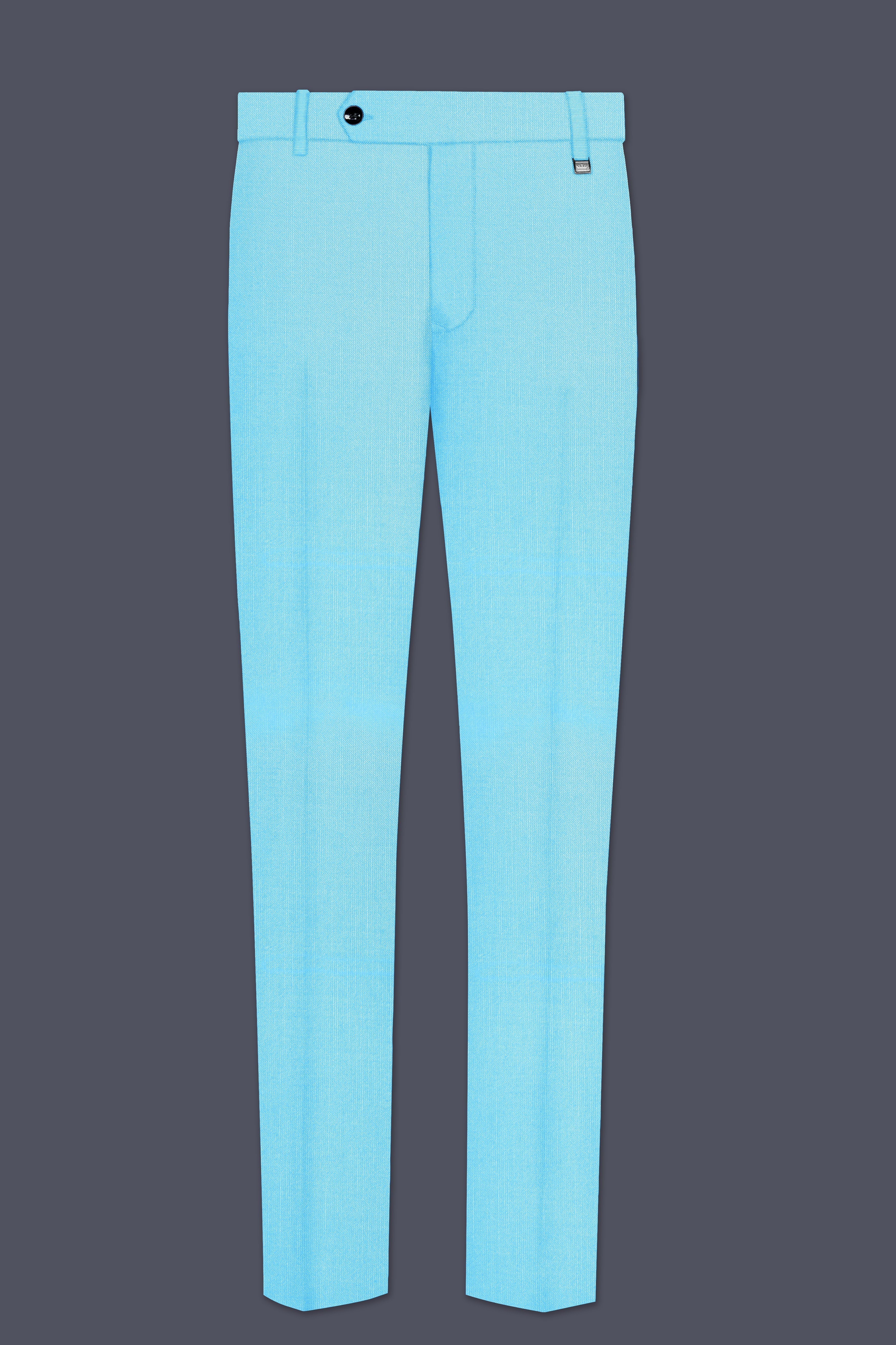 Iceland-Aquamarine Blue Wool Richa Tuxedo Slight Stretch Suit