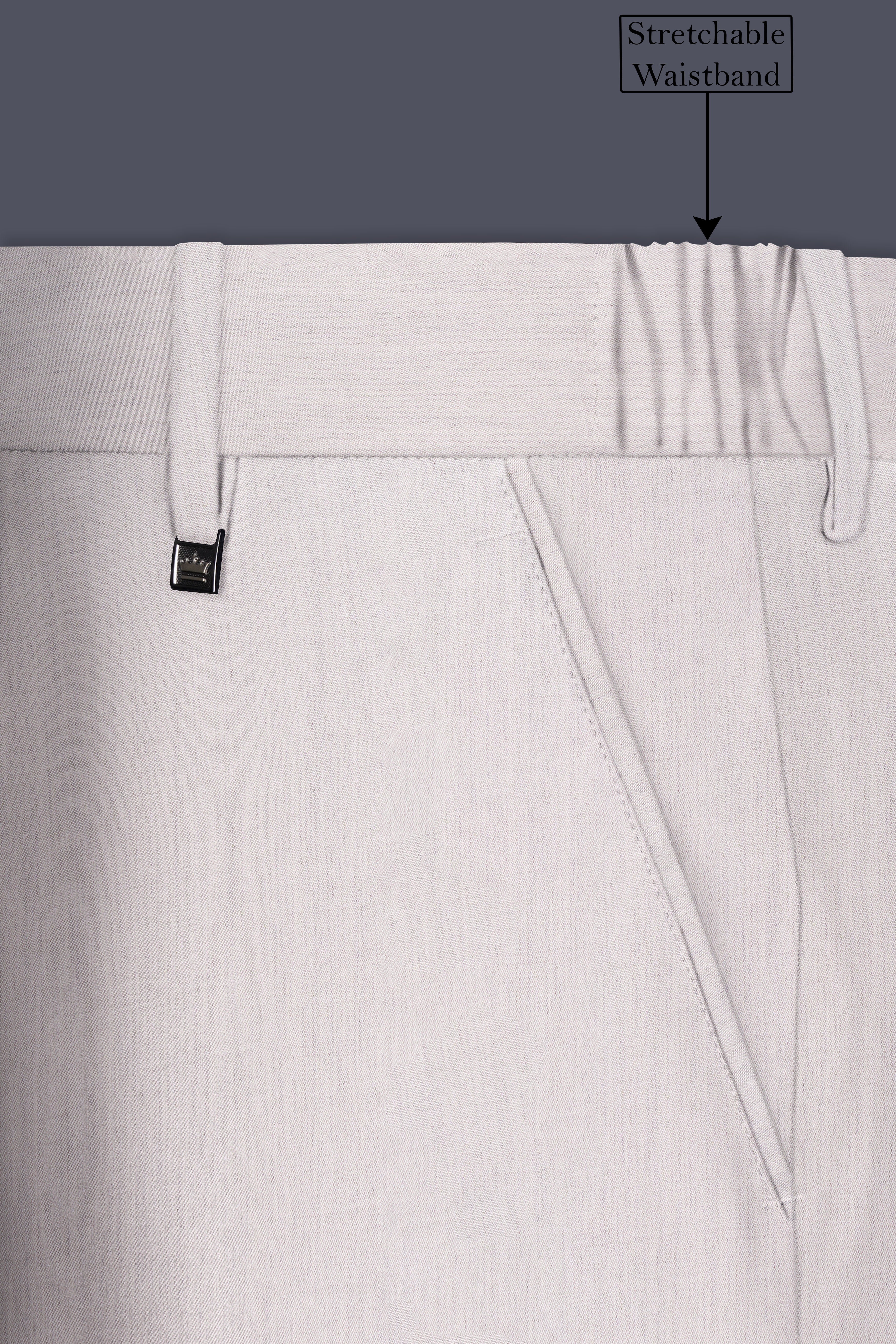 Graviel-Moon Mist Gray Wool Blend Single Breasted Sports Suit
