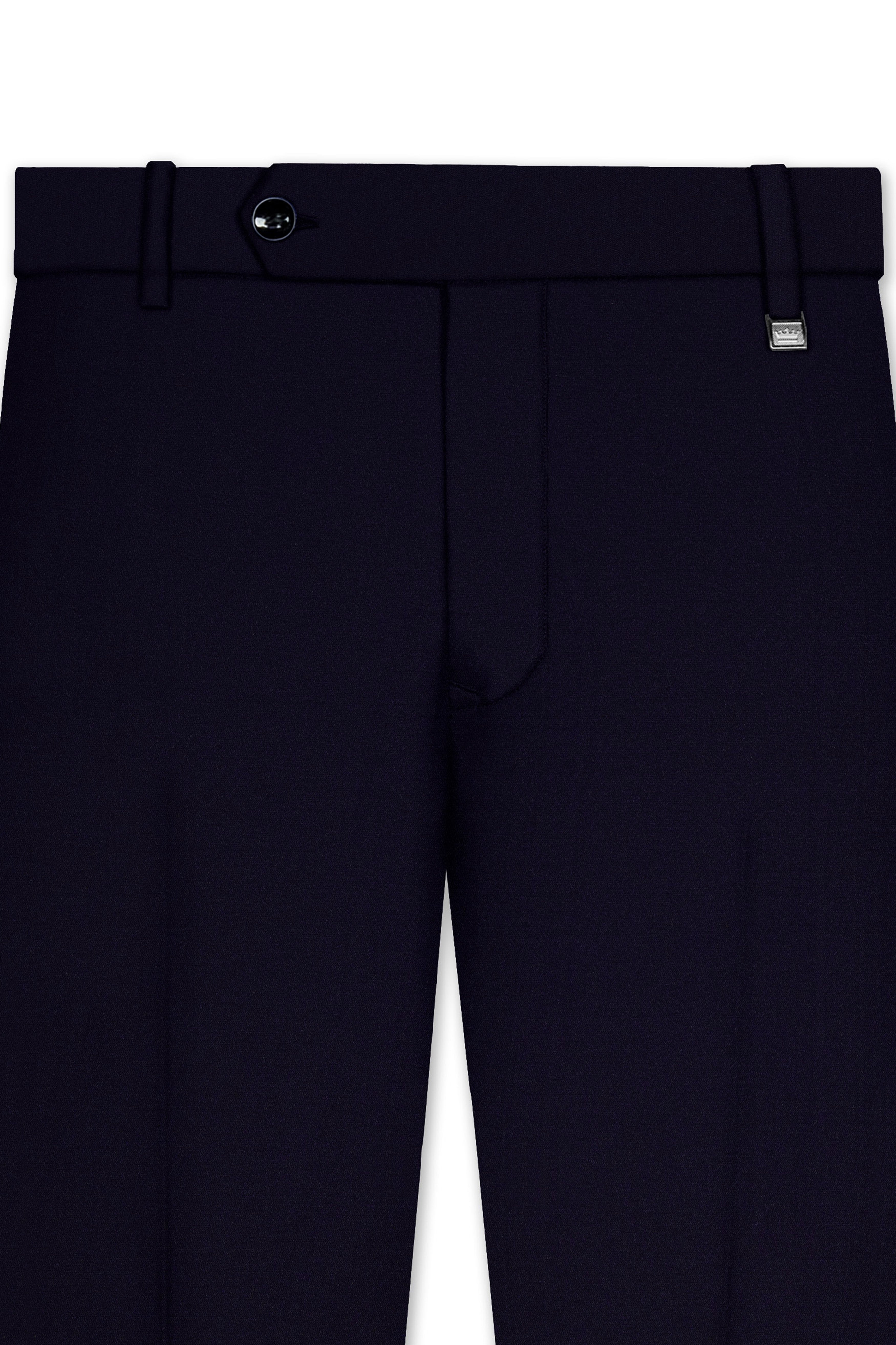 Vistaro-Korean Blue (The Best Blue We Have) 4-Way Stretch Wrinkle-Free Wool Rich Cross Placket Bandhgala Slight Stretch Suit