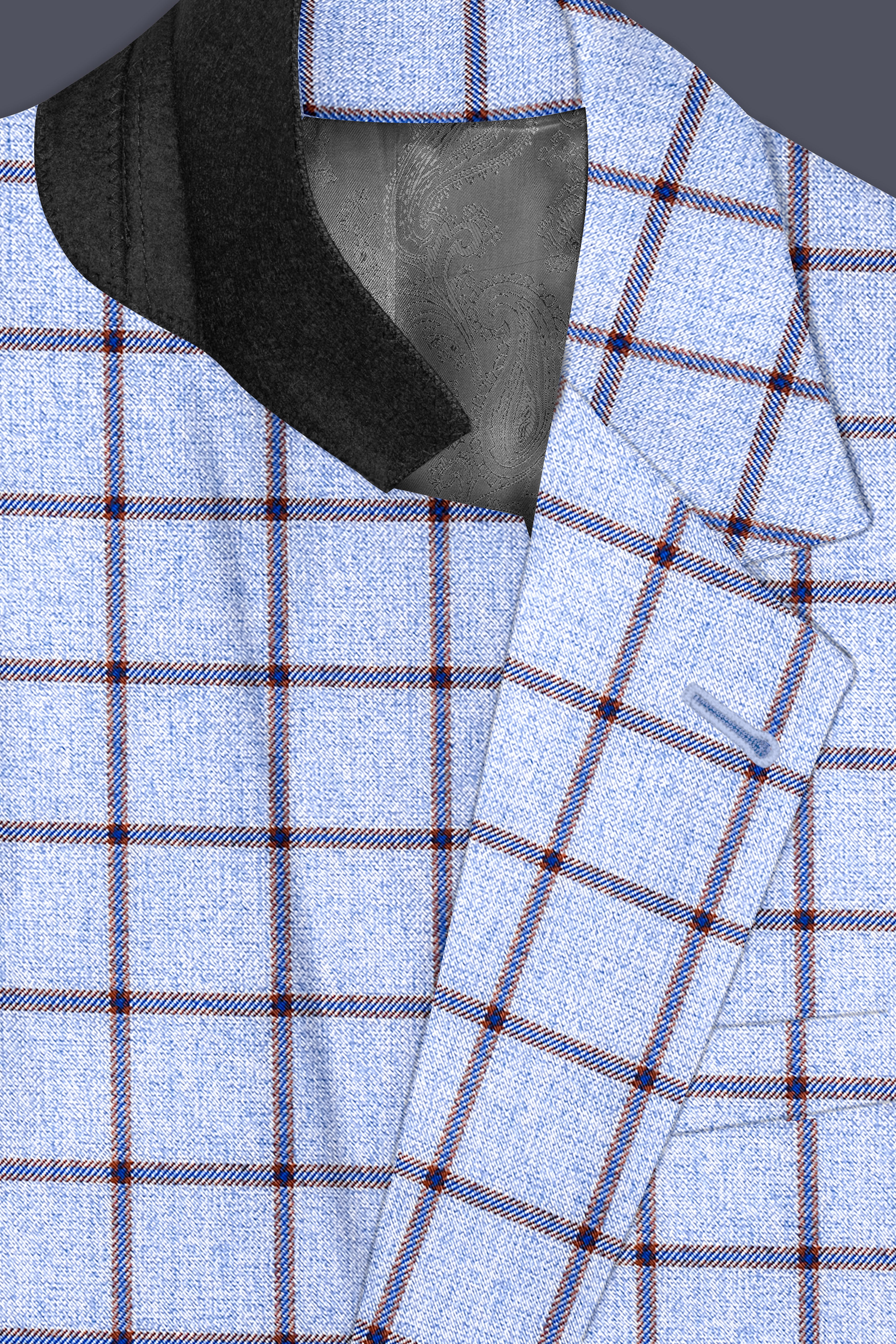 Mistrel-Spun Pearl Gray Windows Wool Rich Single Breasted Suit