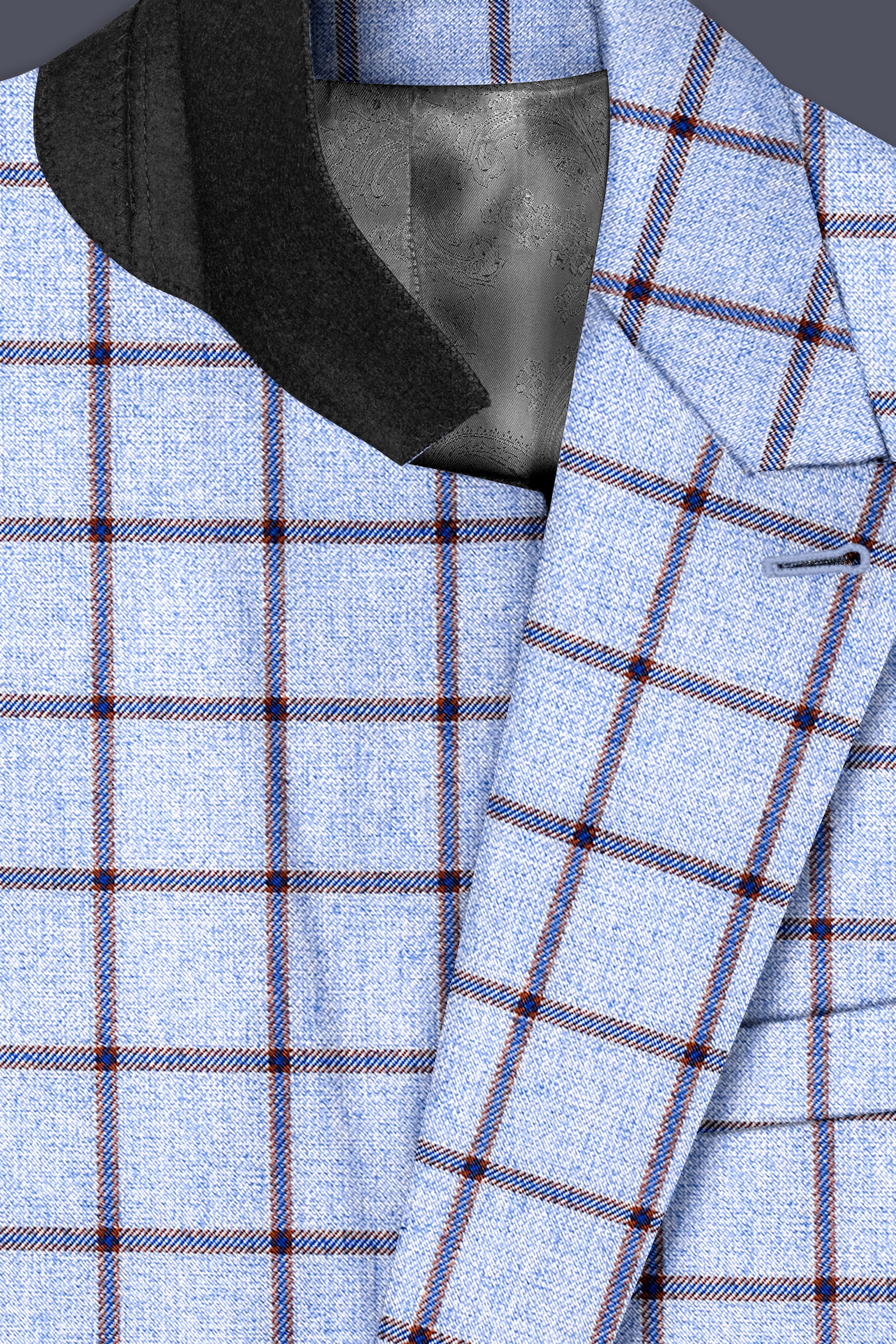 Mistrel-Spun Pearl Gray Windows Wool Rich Double Breasted Suit