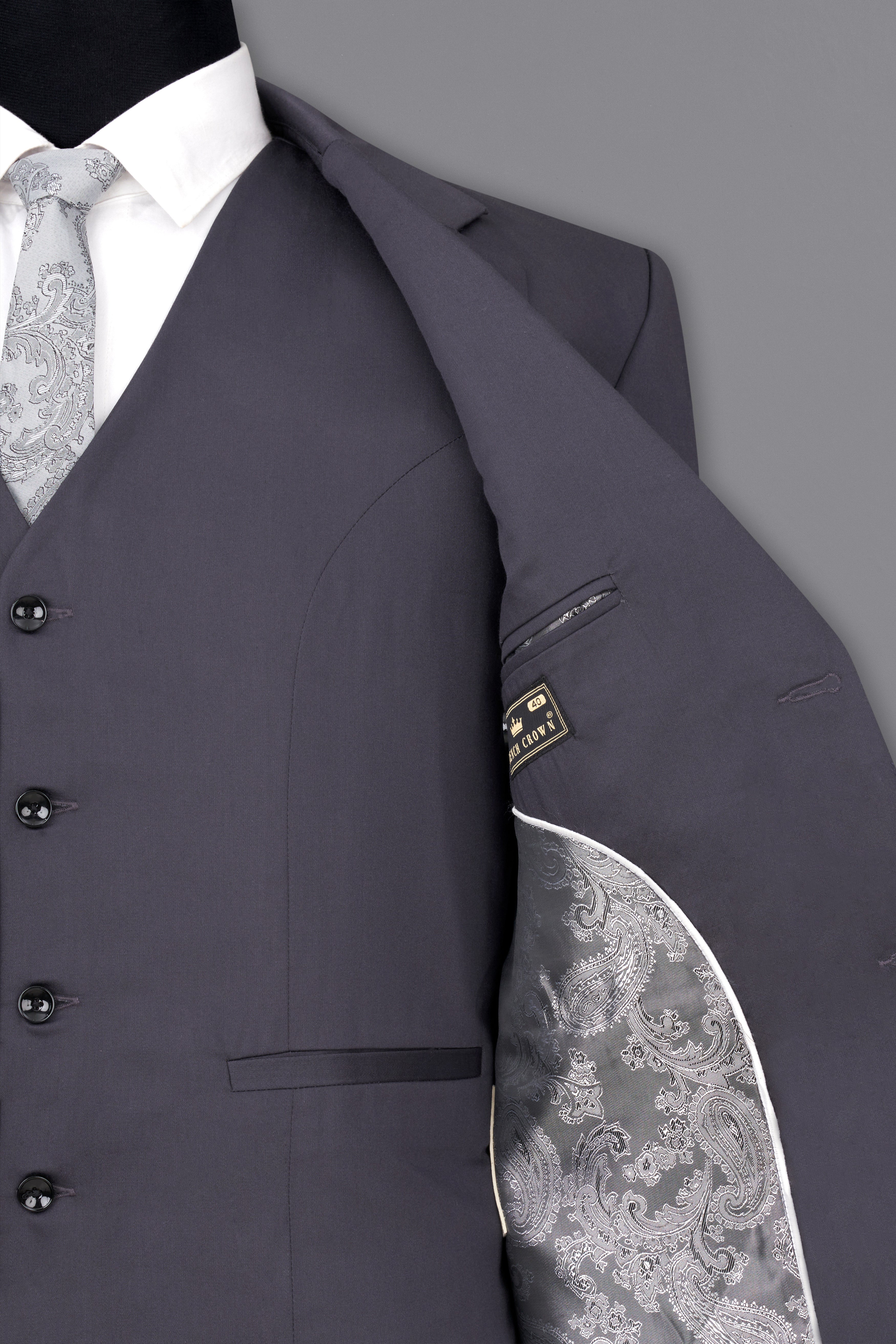 Porpoise Grey Subtle Sheen Wool Suit