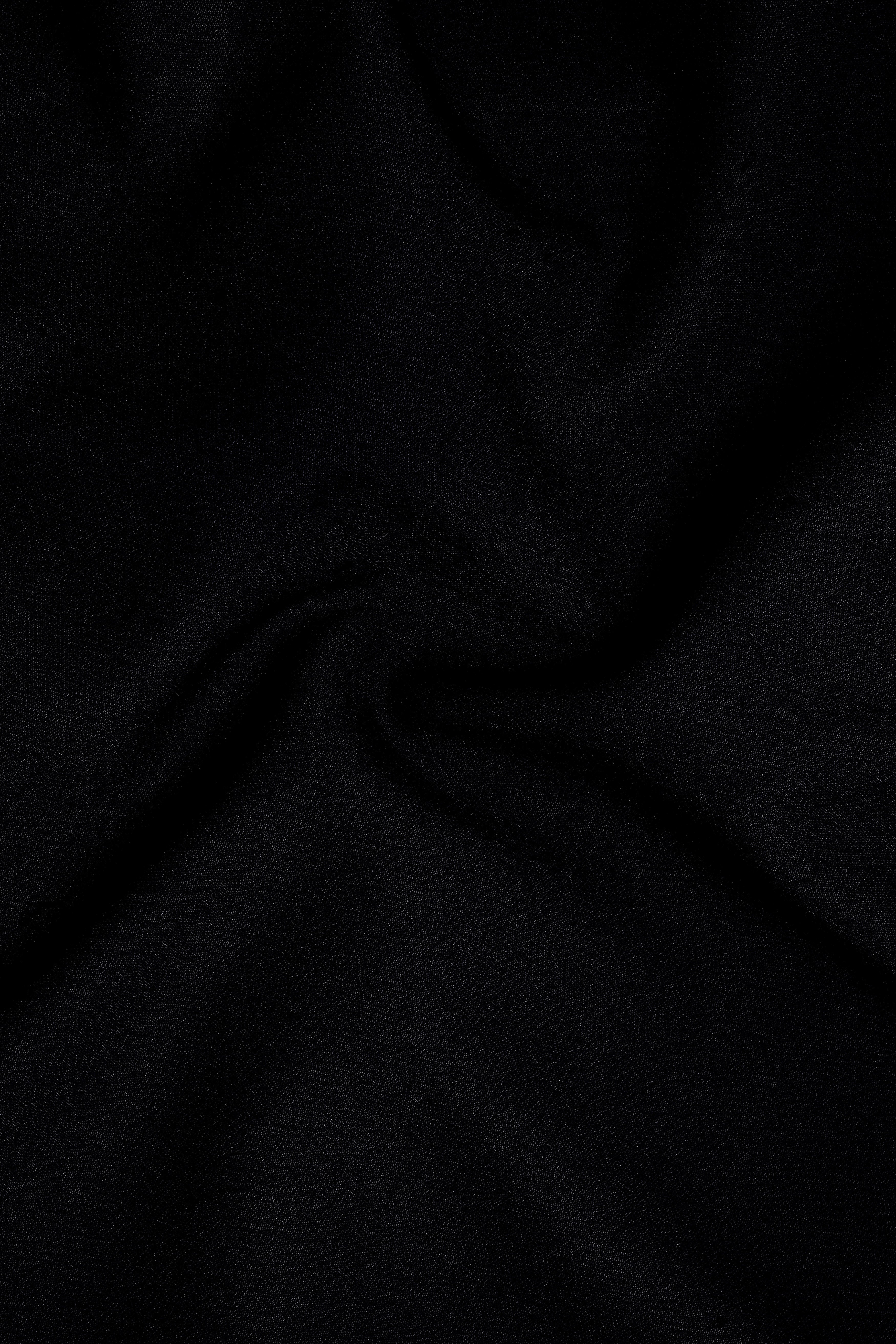 Noirex-Korean Black (The Best Black We Have) Wool Rich Bandhgala Stretchable traveler Suit