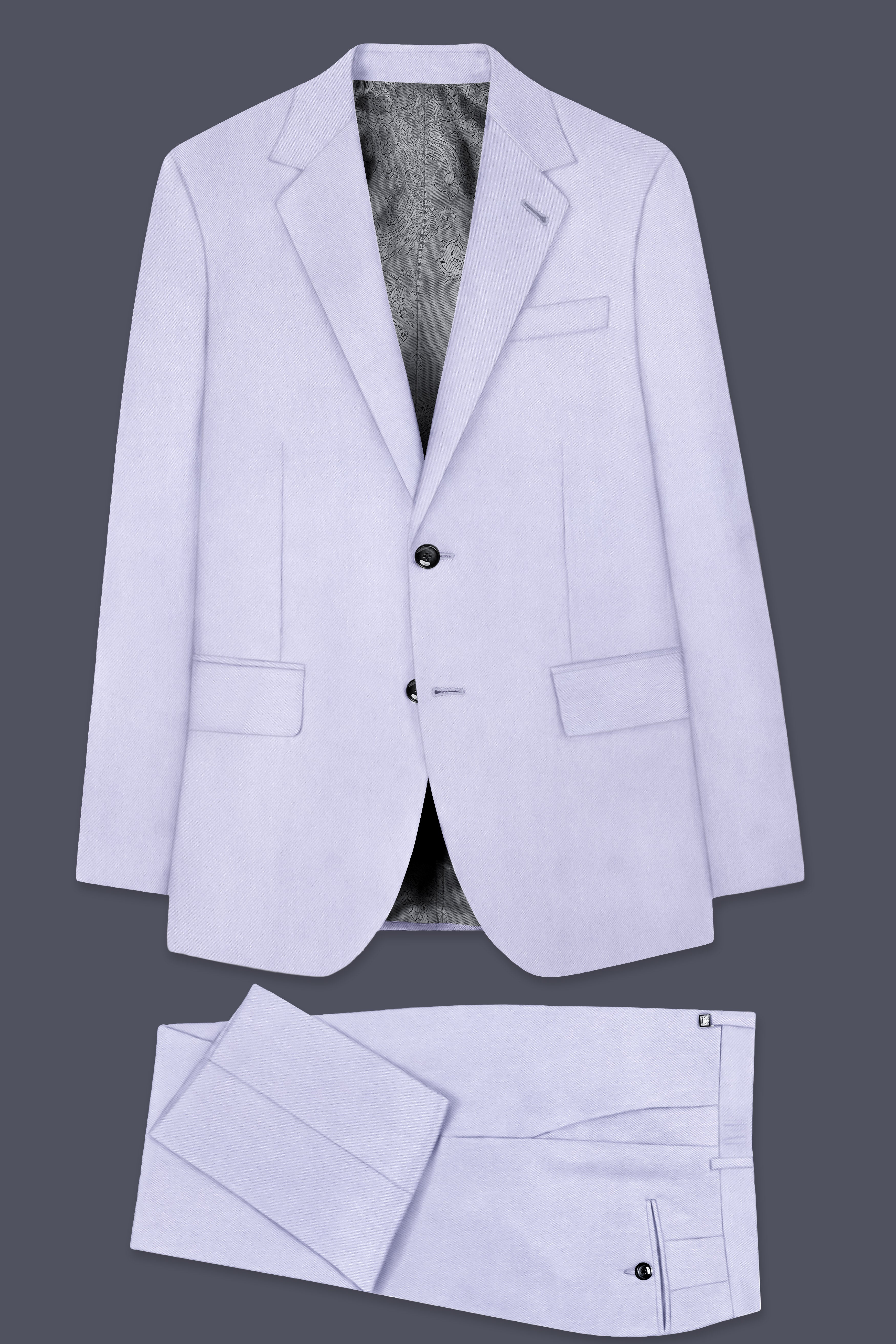 Primoux-Prelude Gray Premium Cotton Single Breasted Suit