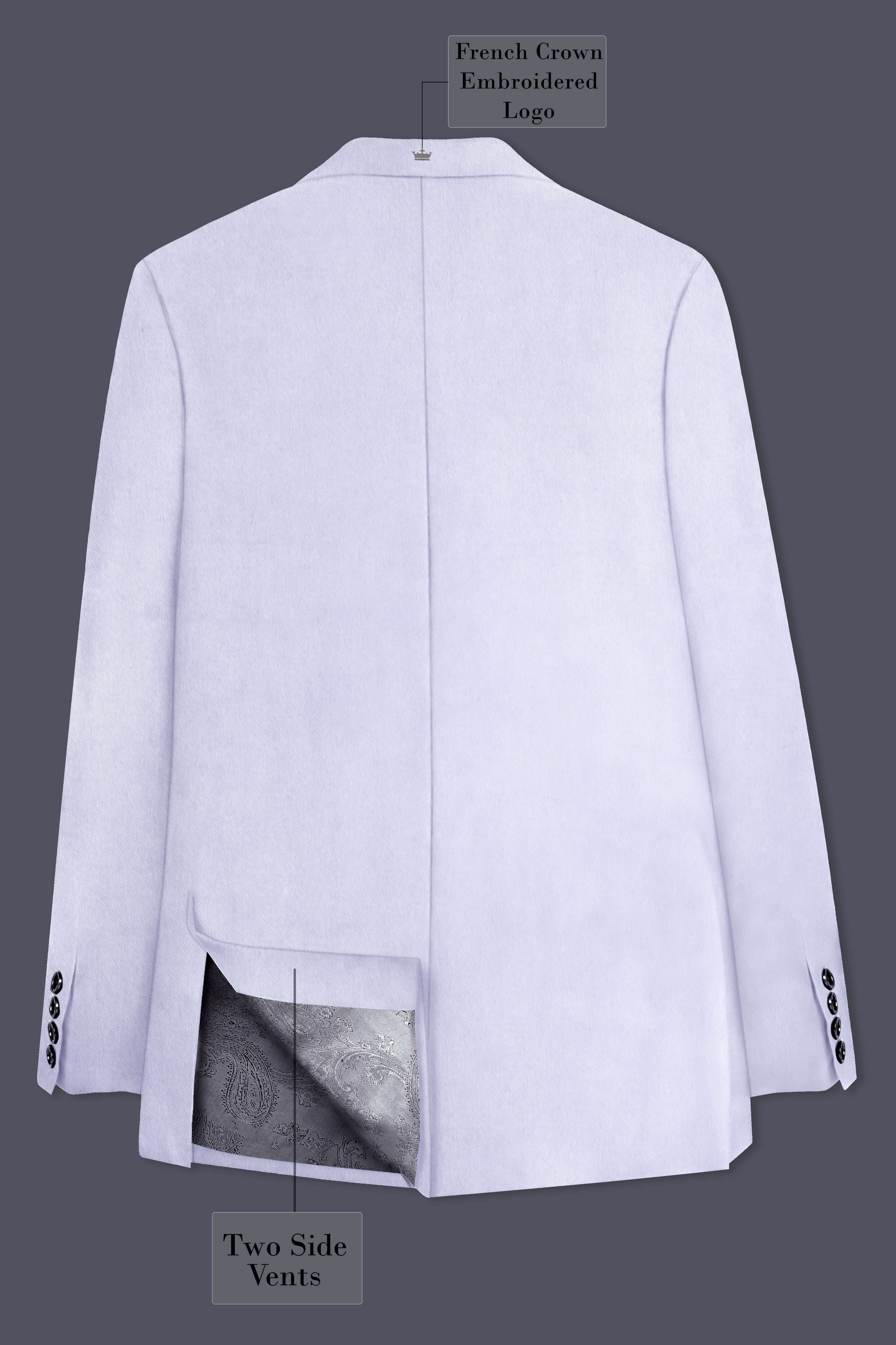 Primoux-Prelude Gray Premium Cotton Single Breasted Suit