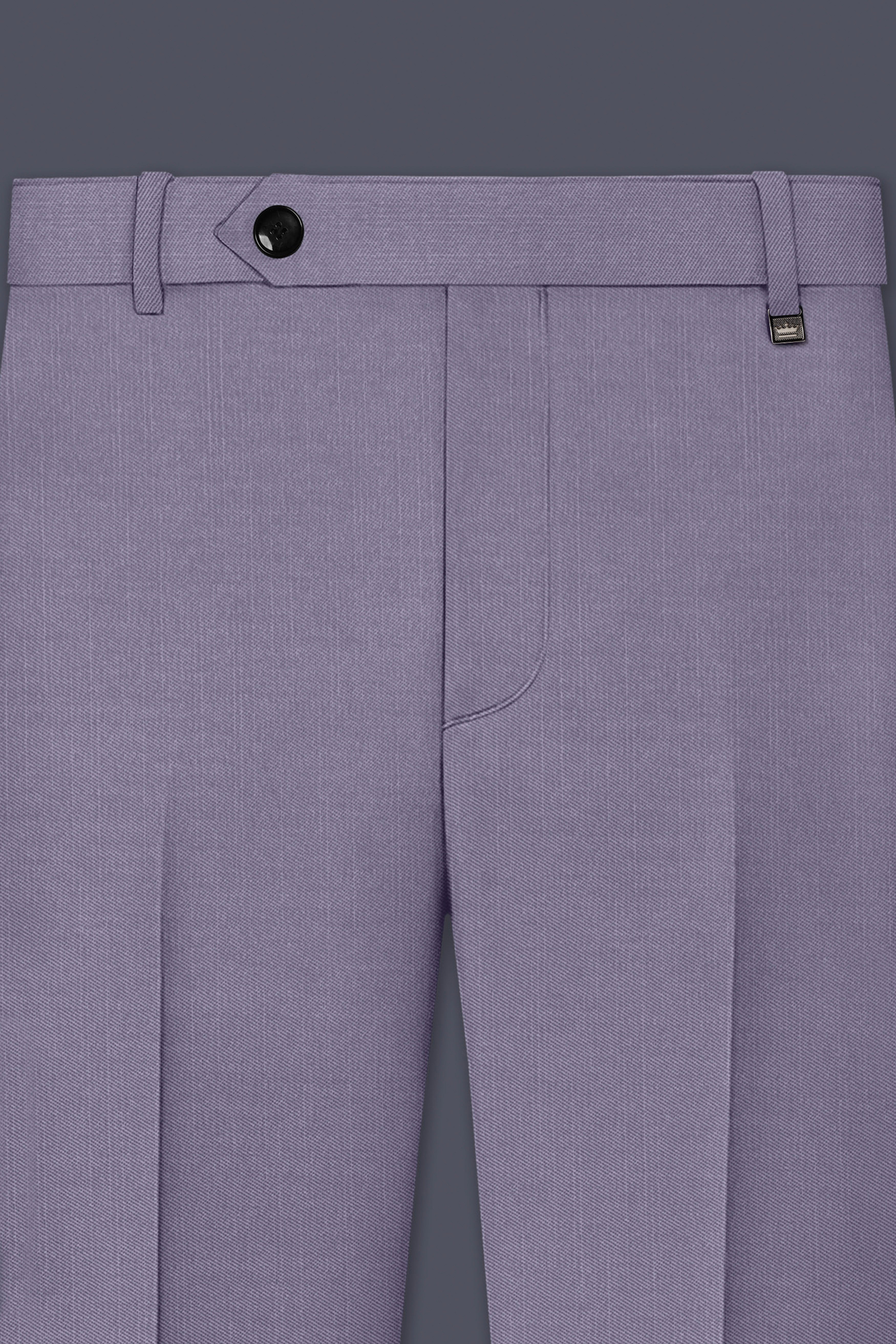 Roylen-Mountbatten Purple Wool Rich Bandhgala Slight Stretch Suit
