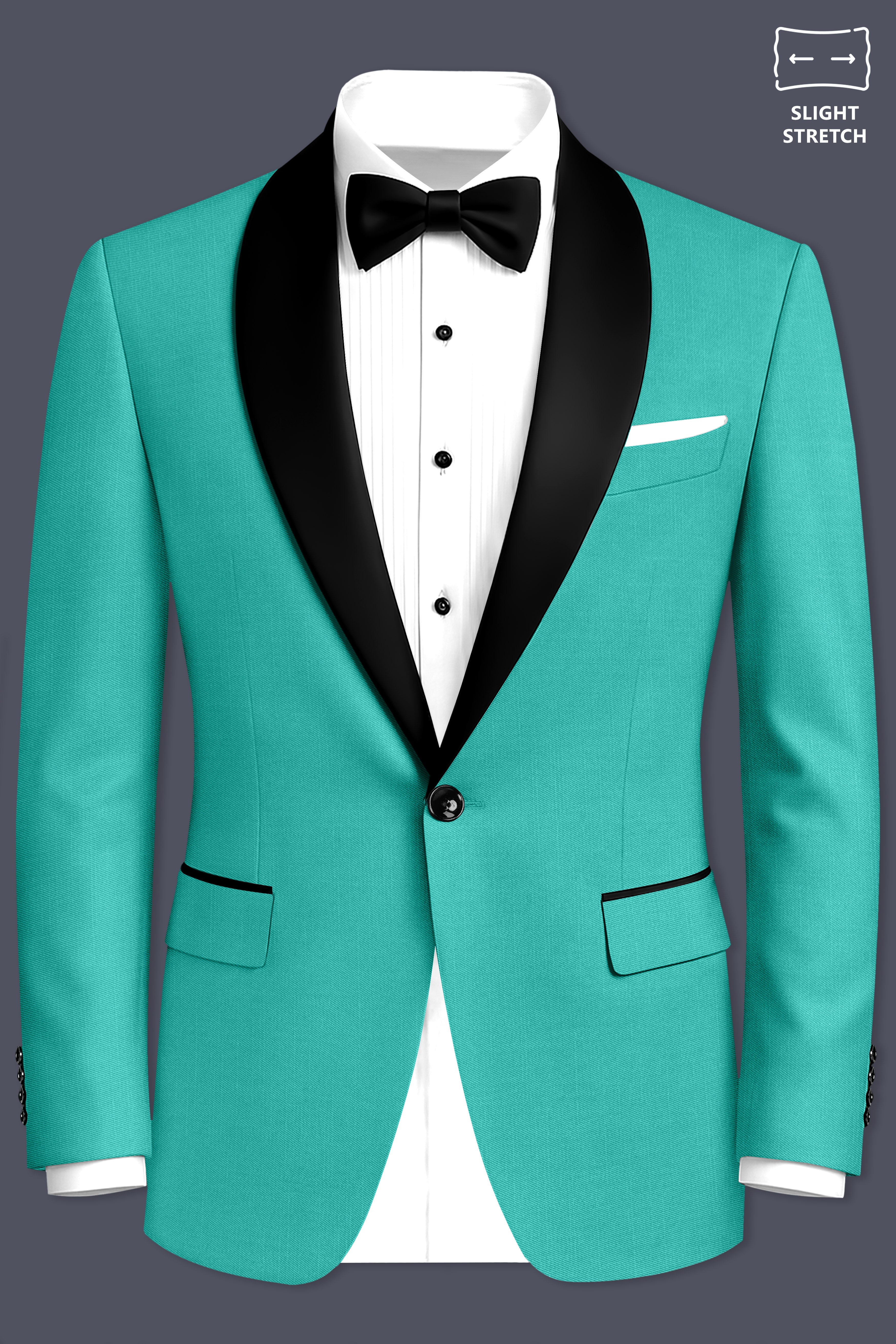 Aegir-Viking Blue Wool Rich Tuxedo Slight Stretch Suit