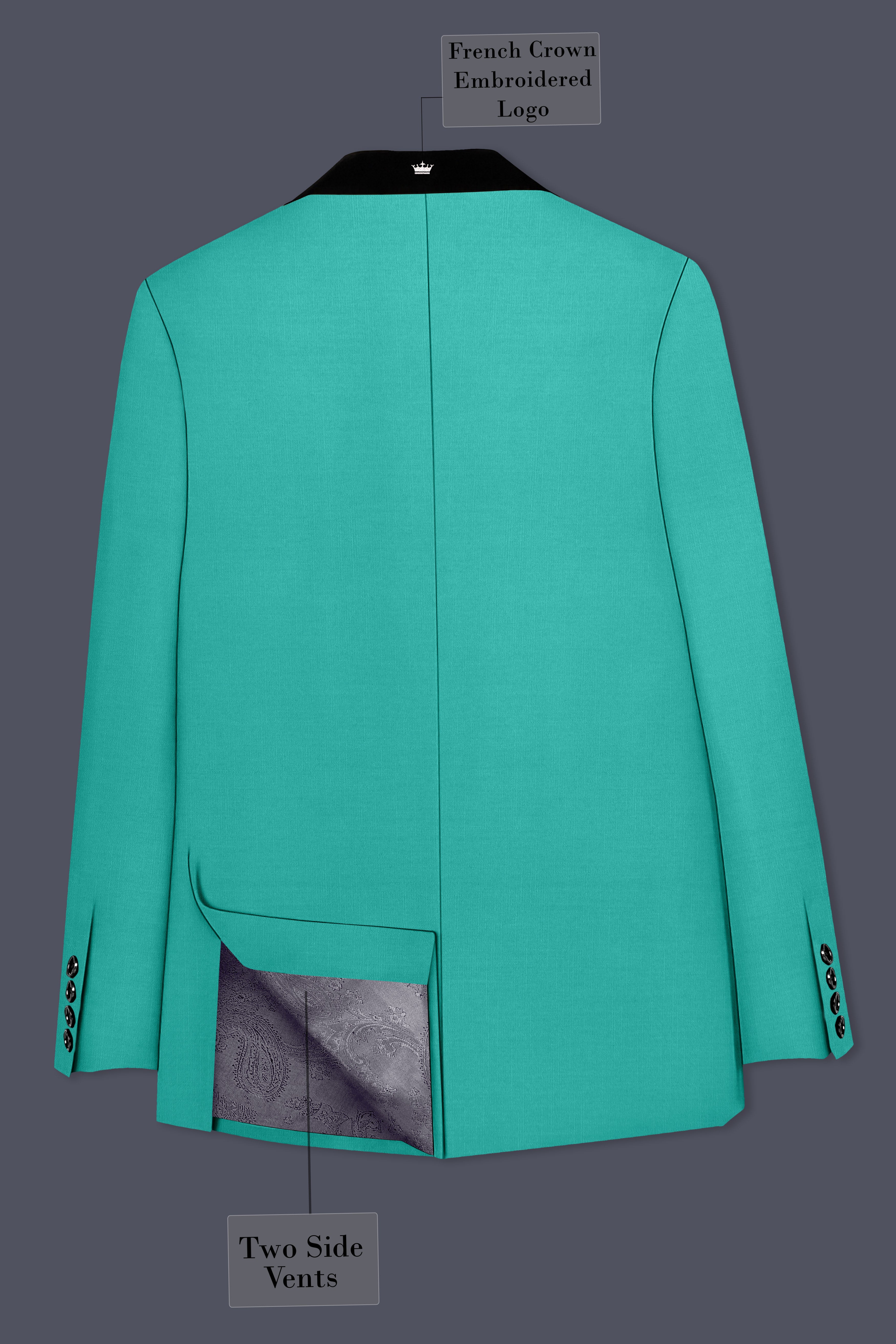 Aegir-Viking Blue Wool Rich Tuxedo Slight Stretch Suit