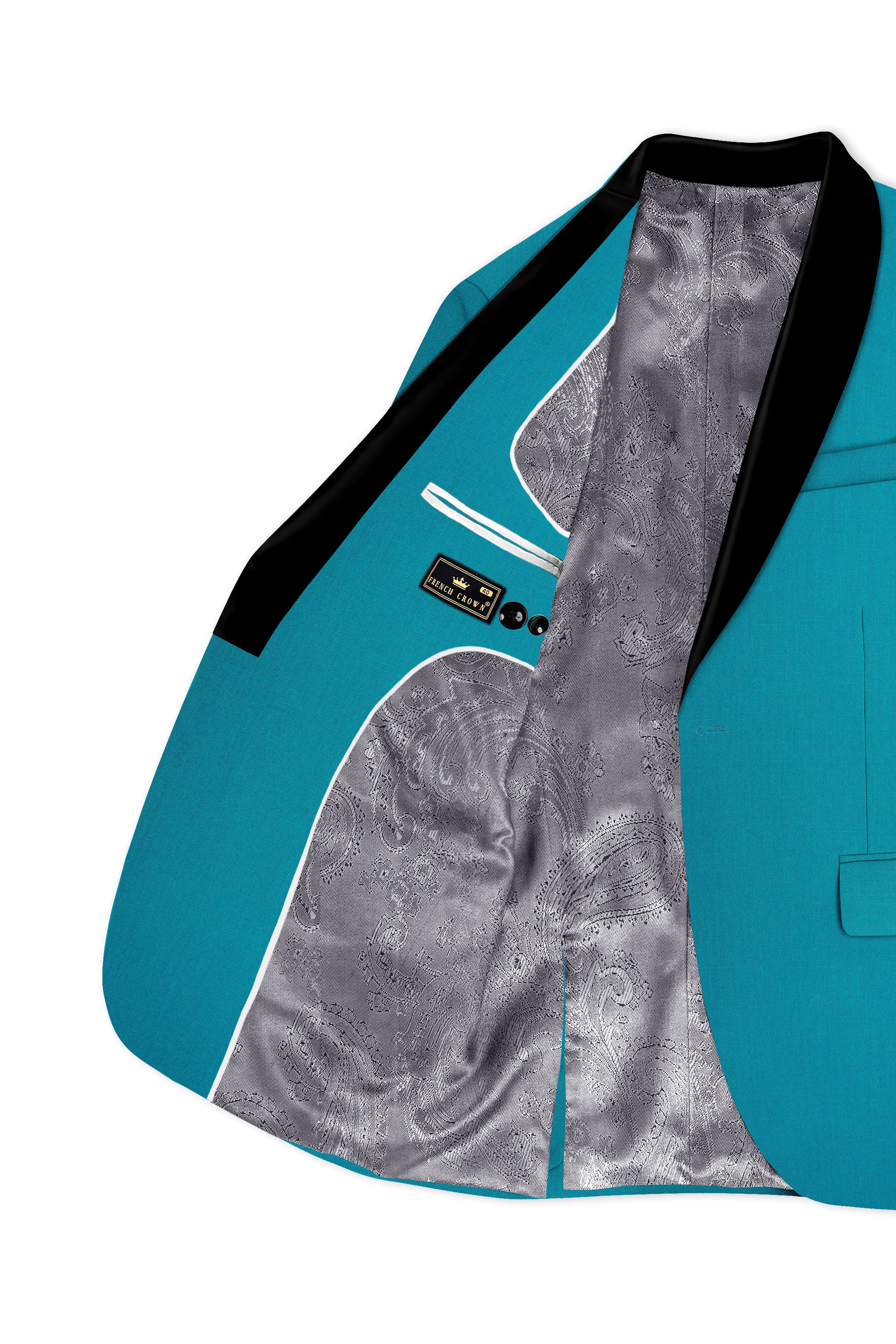 Zephir-surfie Green Wool Rich Tuxedo Slight Stretch Suit