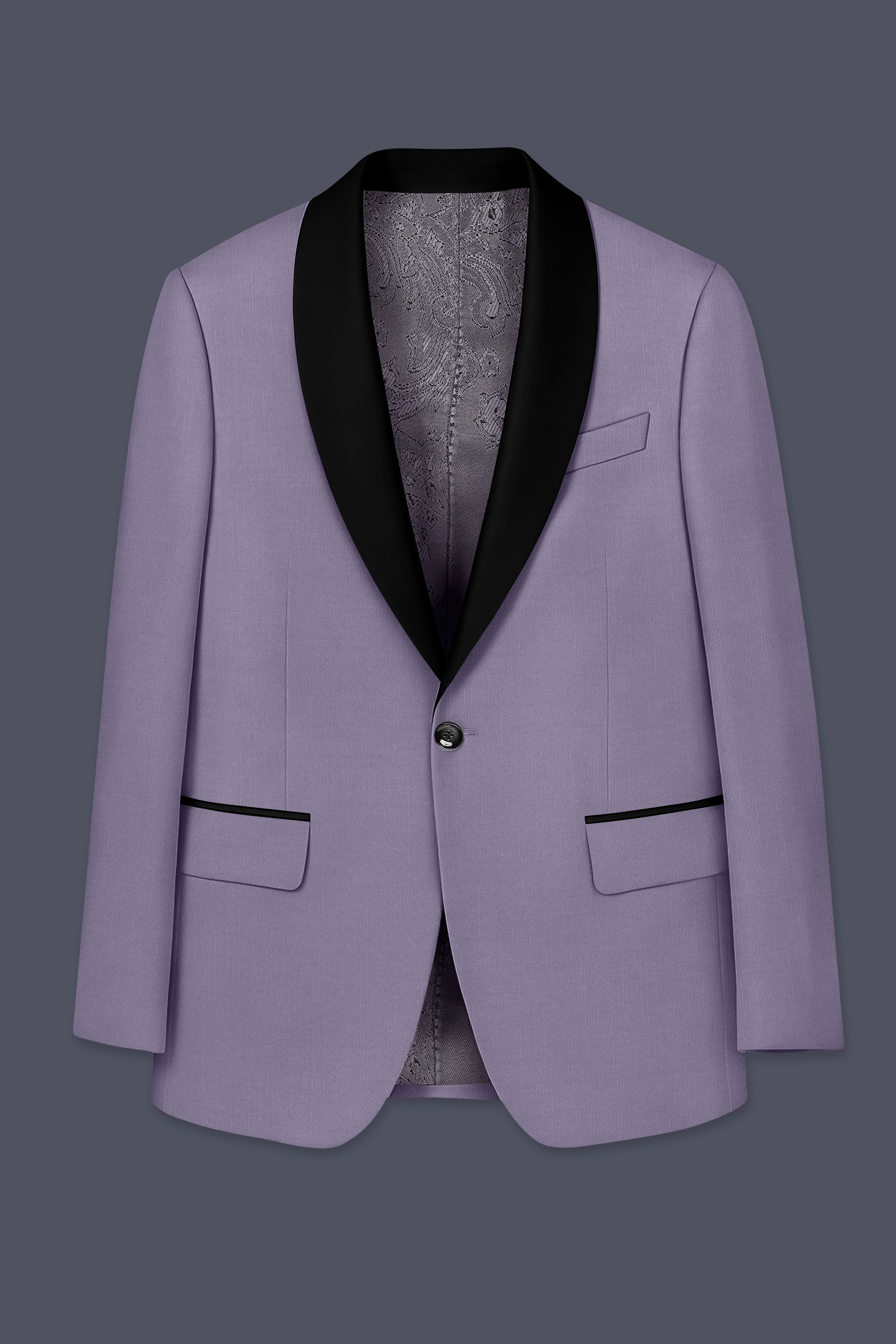 Roylen-Mountbatten Purple Wool Rich Tuxedo Slight Stretch Suit