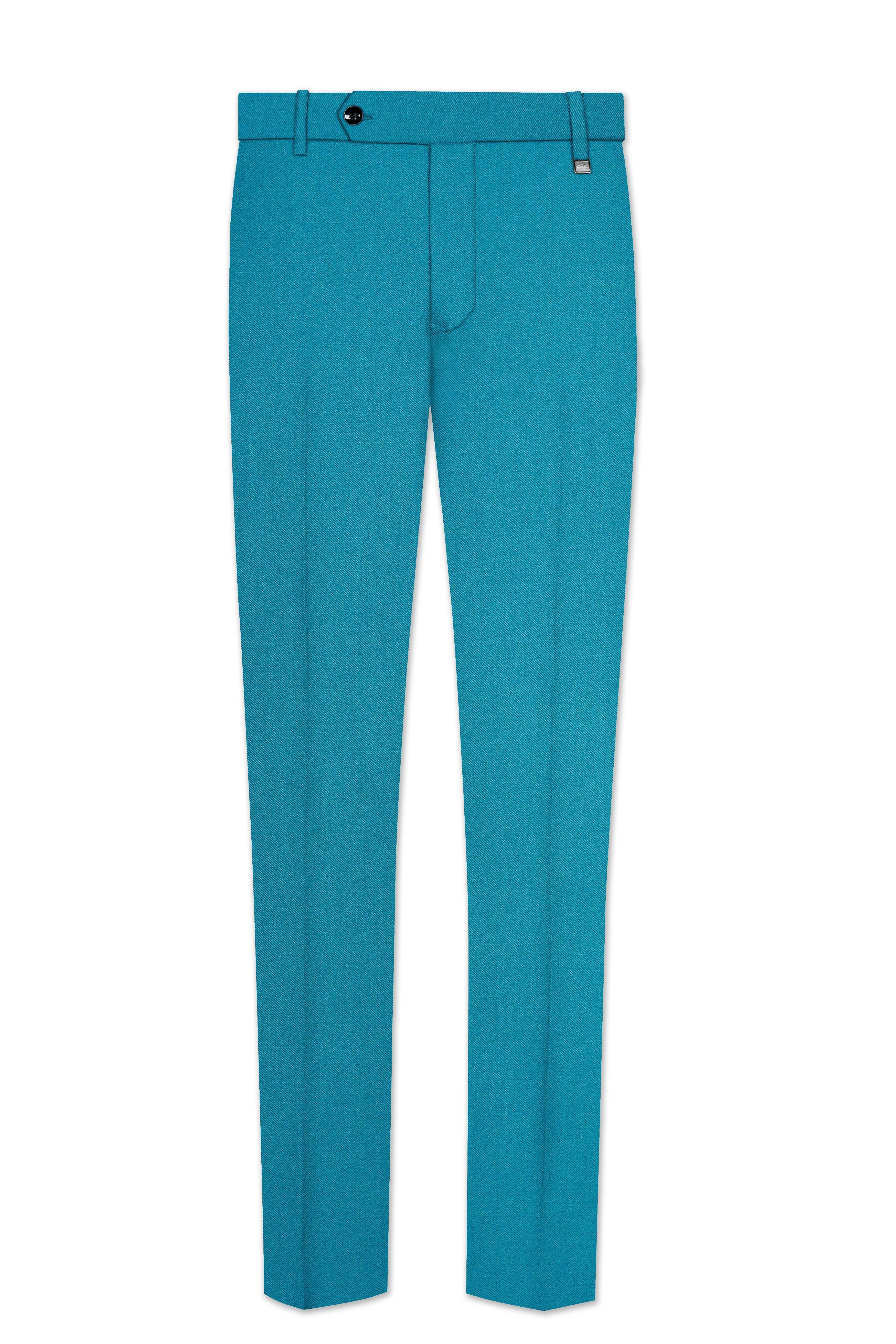 Zephir-Surfie Green Wool Rich Peak Lapel Tuxedo Slight Stretch Suit
