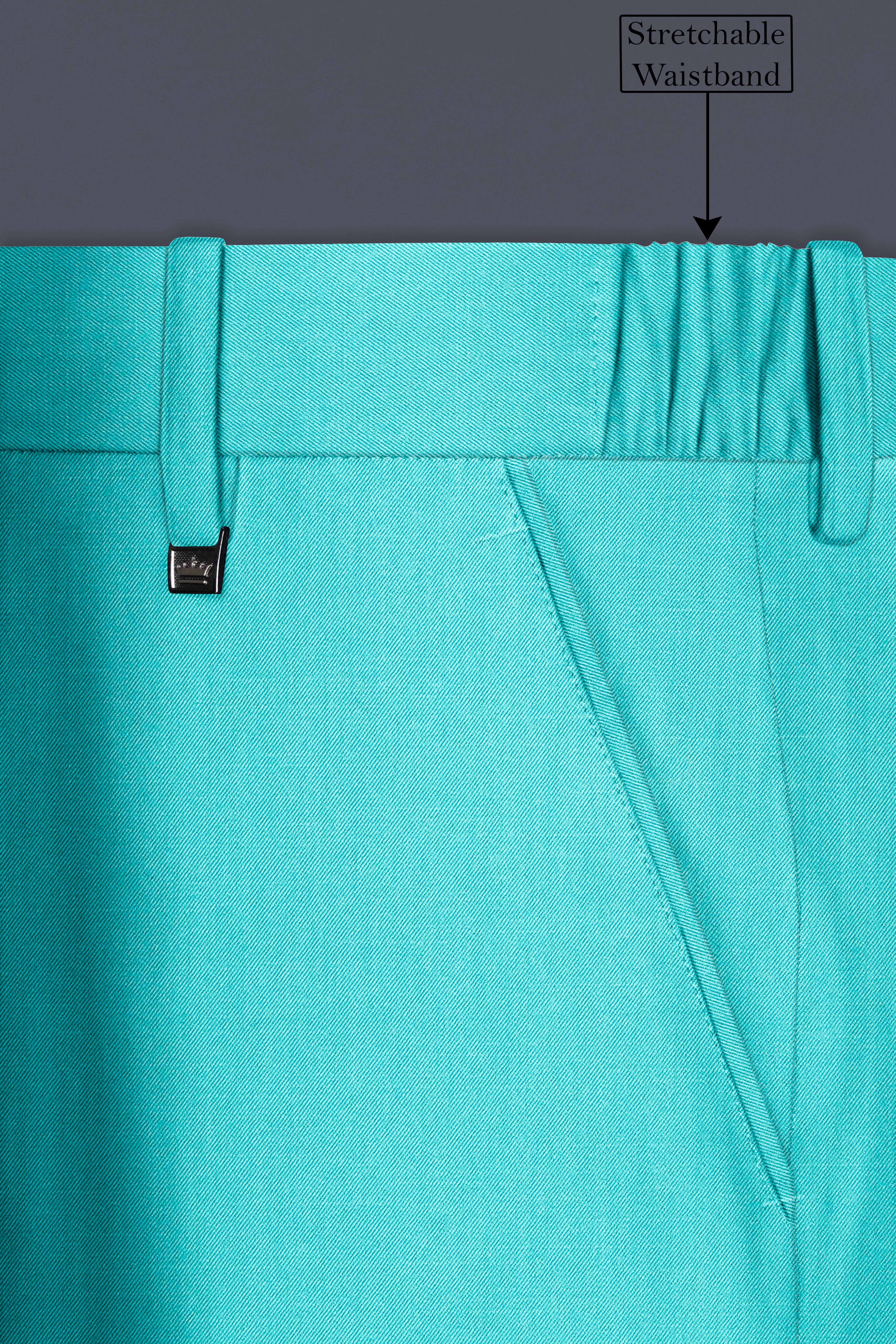 Aegir-Viking Blue Wool Rich Cross Placket Bandhgala Stretchable Traveler Suit
