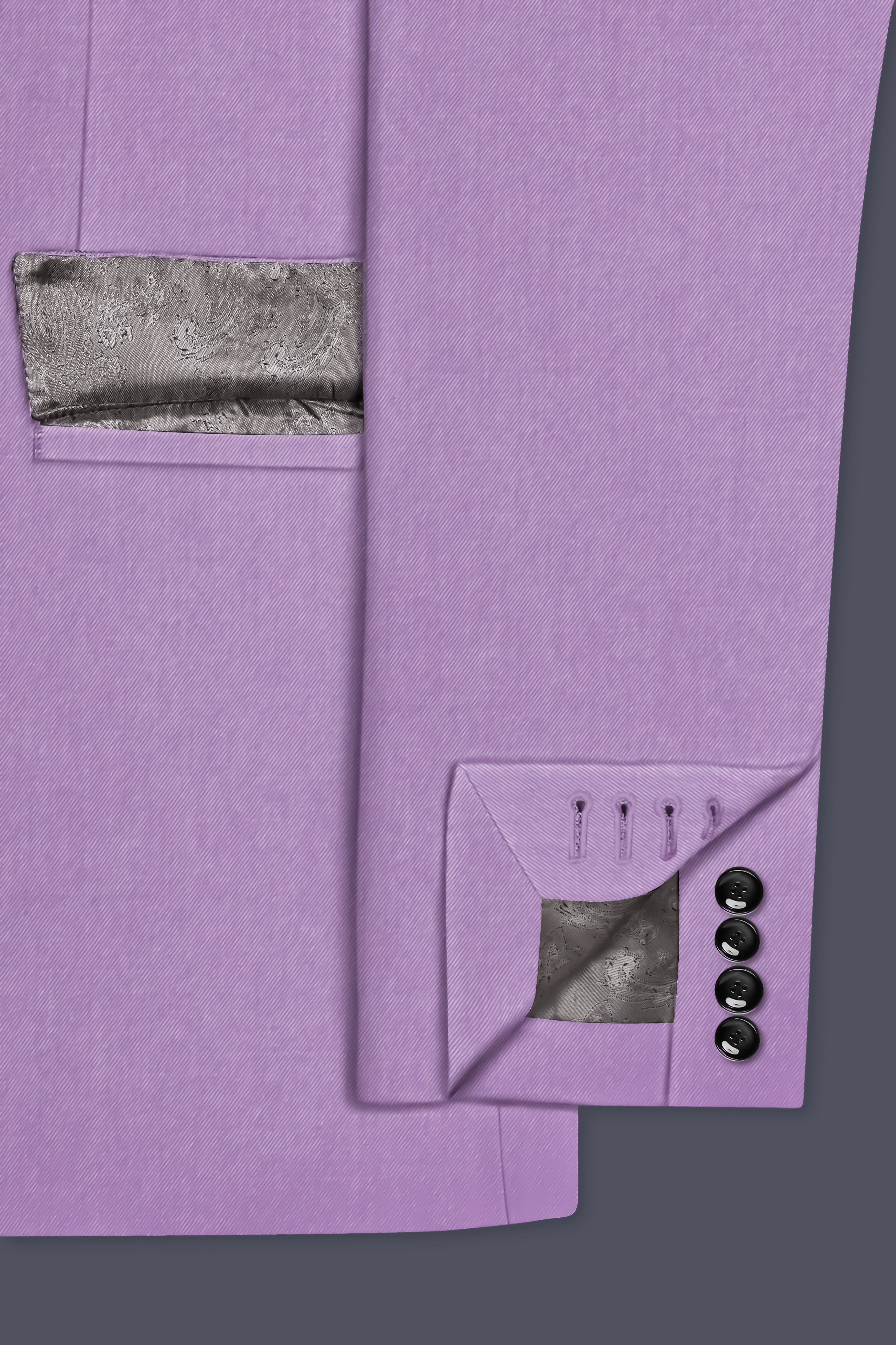 Roylen-Mountbatten Purple Wool Rich Single Breasted Slight Stretch Suit