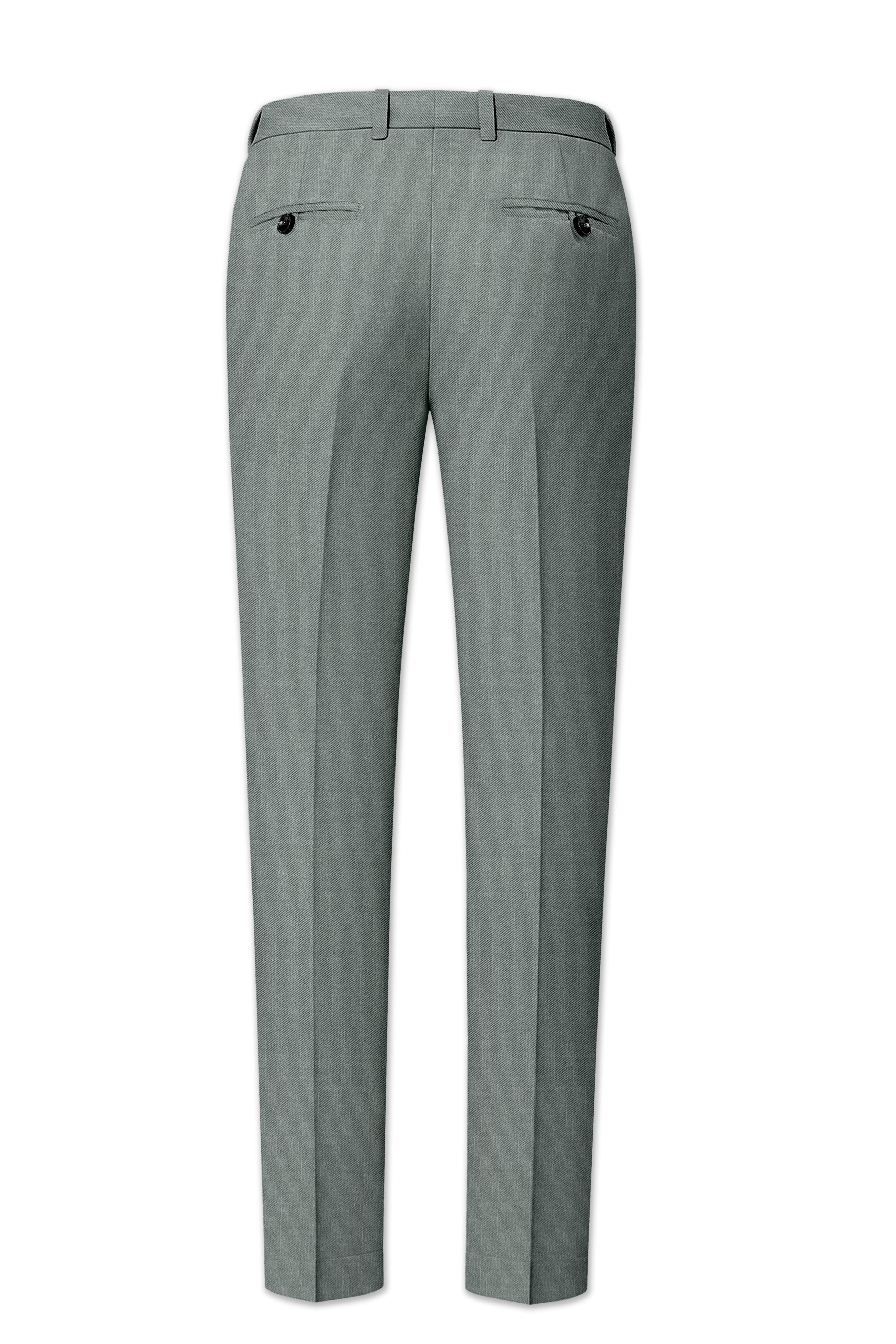 Travliam-William Gray Wool Rich Double Breasted Slight Stretch Suit