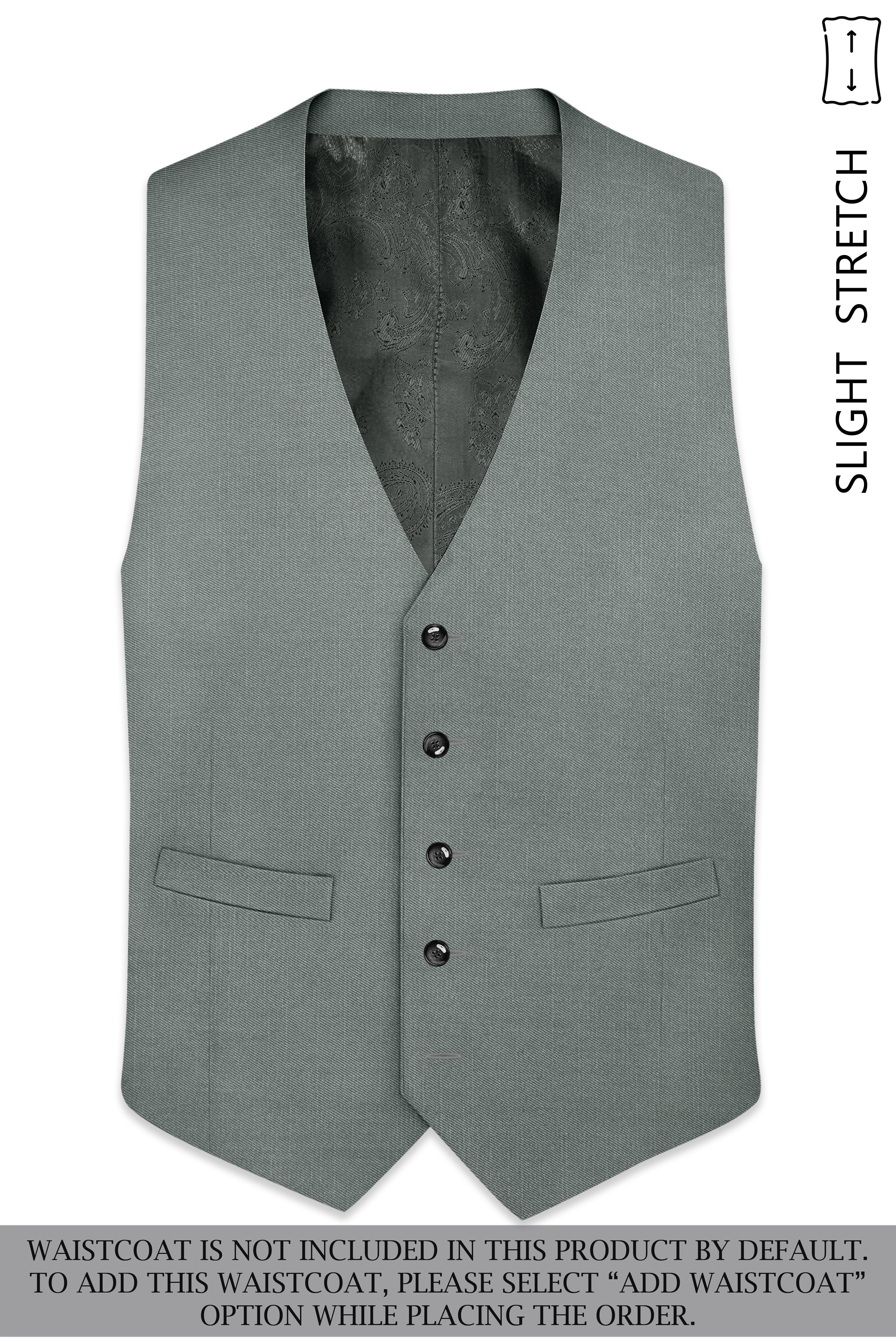 Travliam-William Gray Wool Rich Double Breasted Slight Stretch Suit