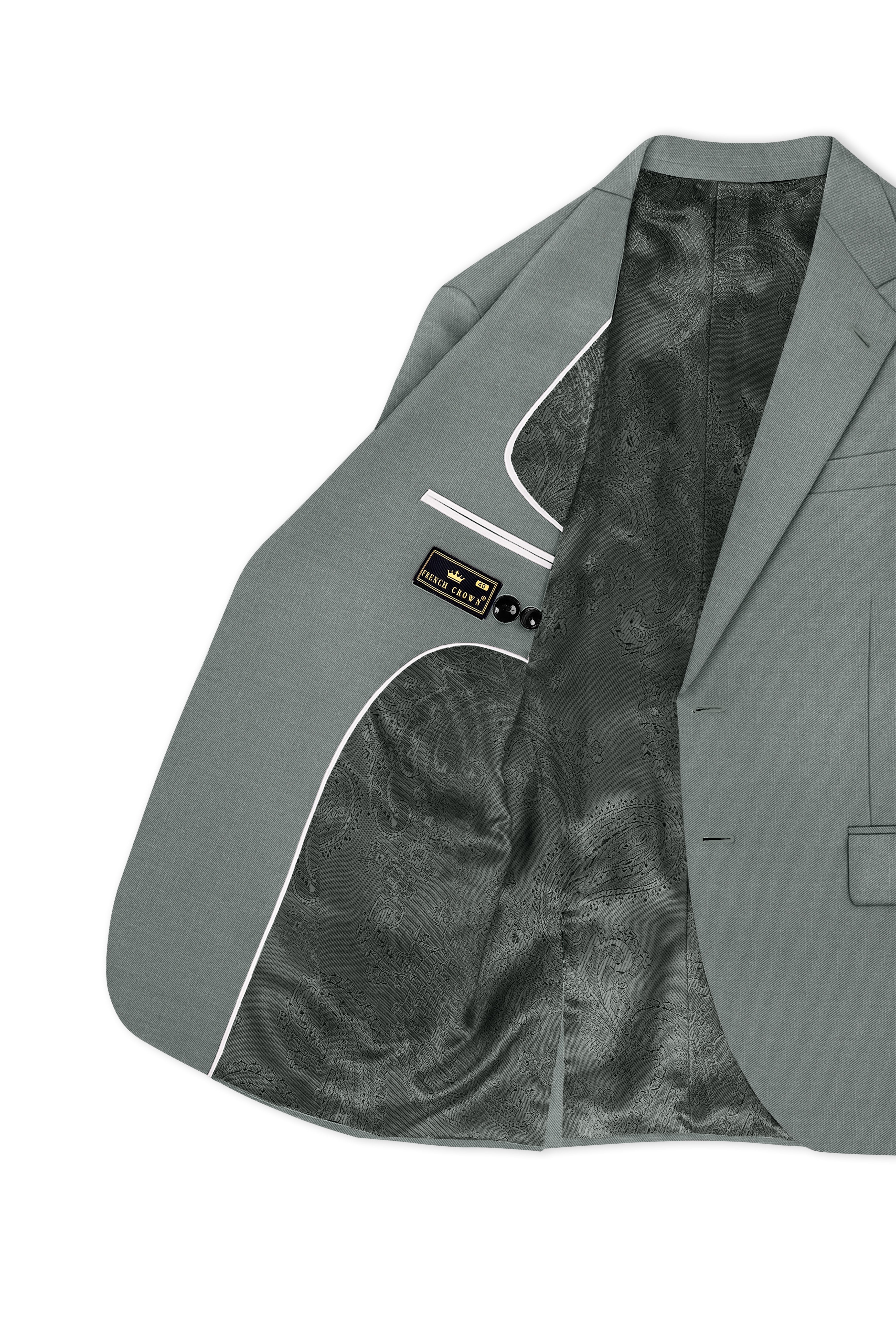 Travliam-William Gray Wool Rich Single Breasted Slight Stretch Suit
