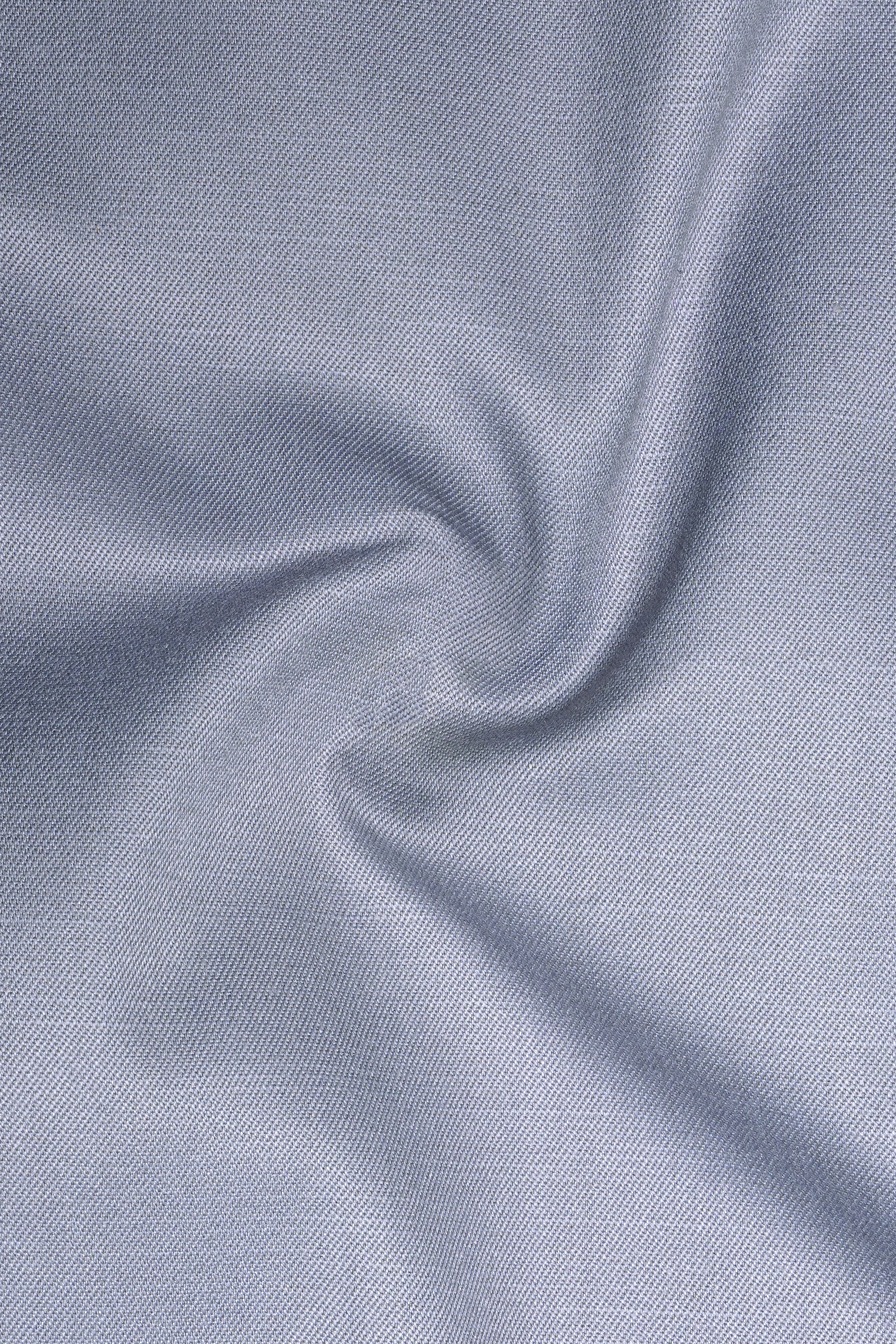 Silgrove-Loblolly Gray Wool Rich Bandhgala Stretchable Traveler Suit