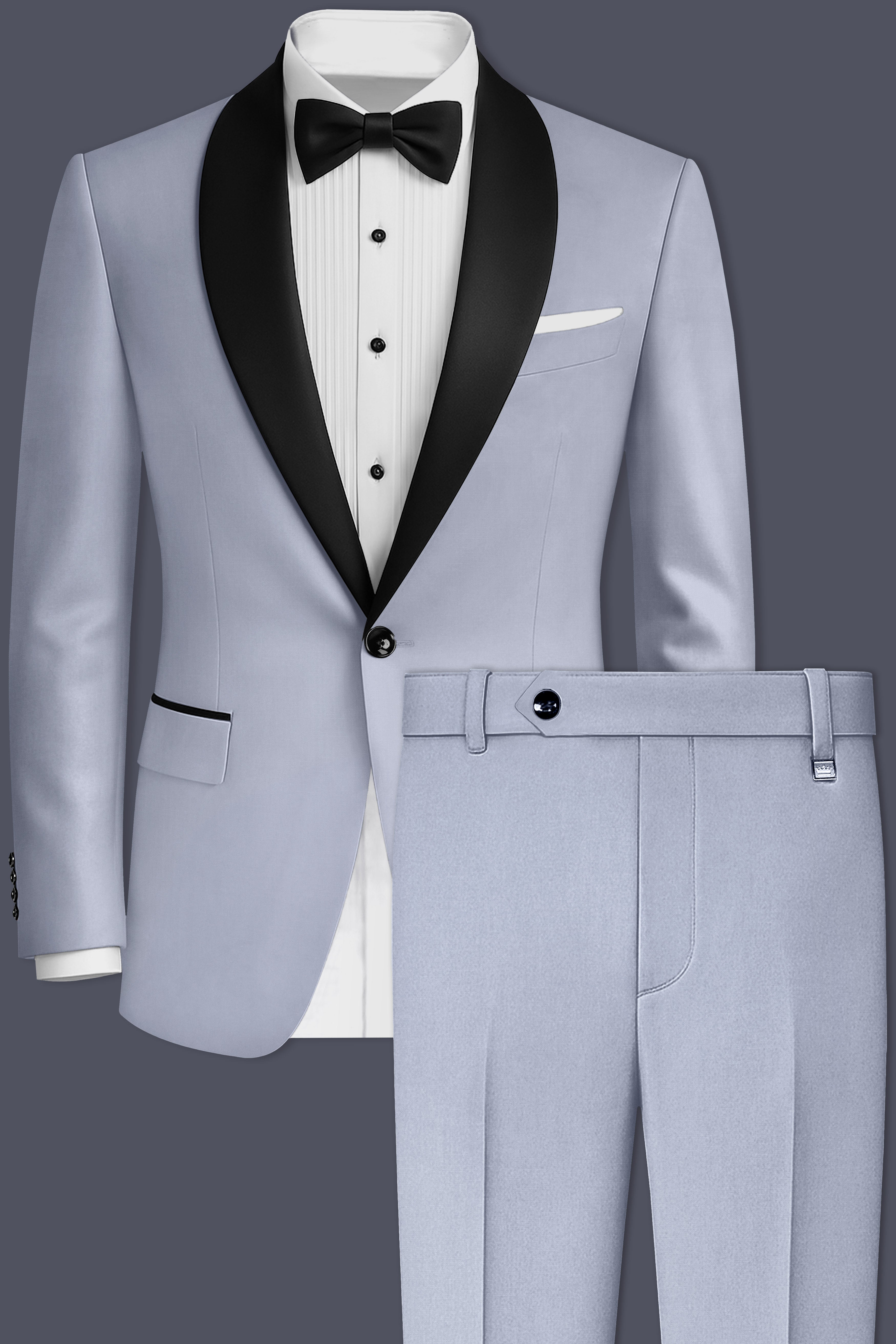 Silgrove-Loblolly Gray Wool Rich Stretchable Traveler Tuxedo Suit