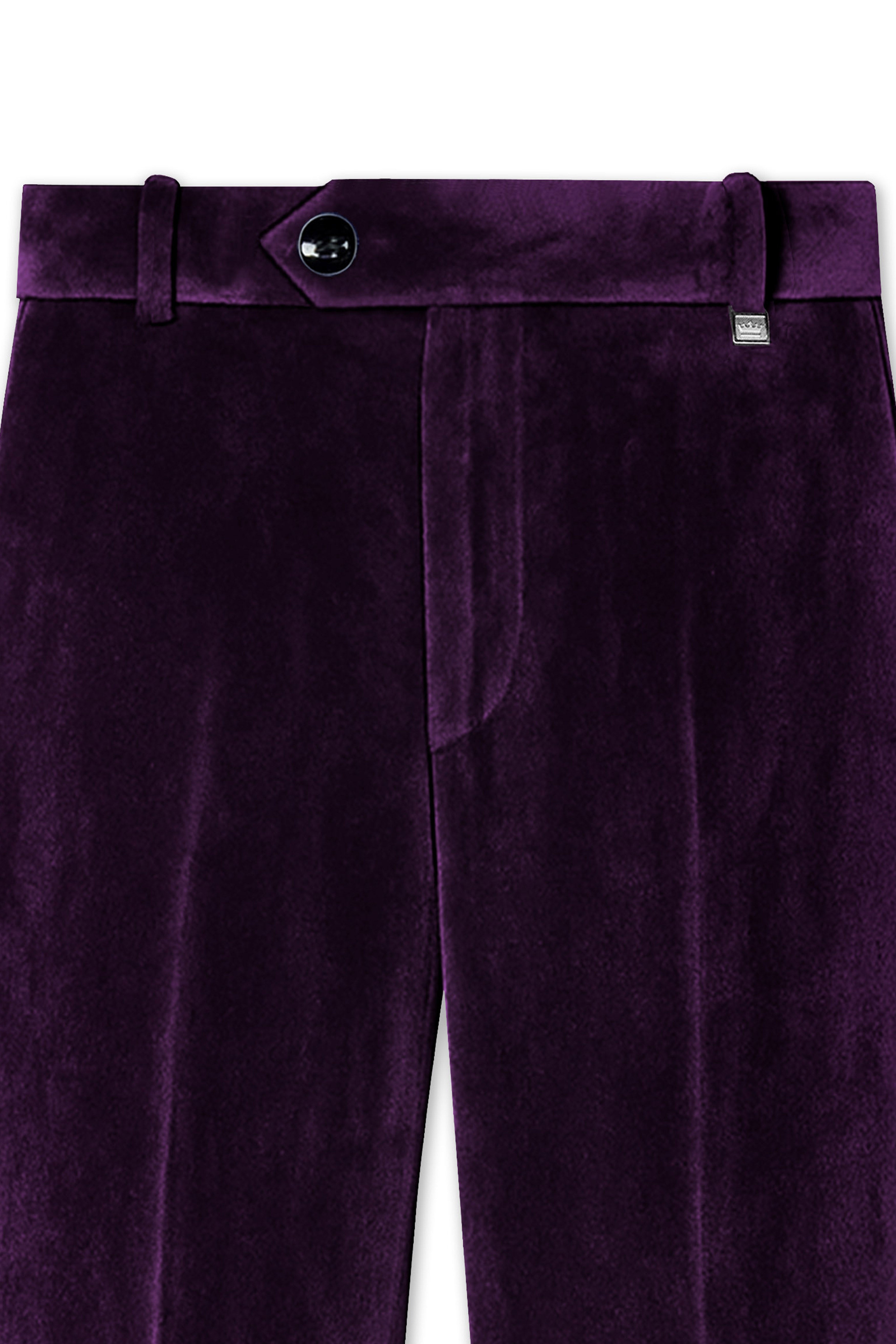 Purvella-Rasin Purple Velvet Peak Lapel Tuxedo Suit