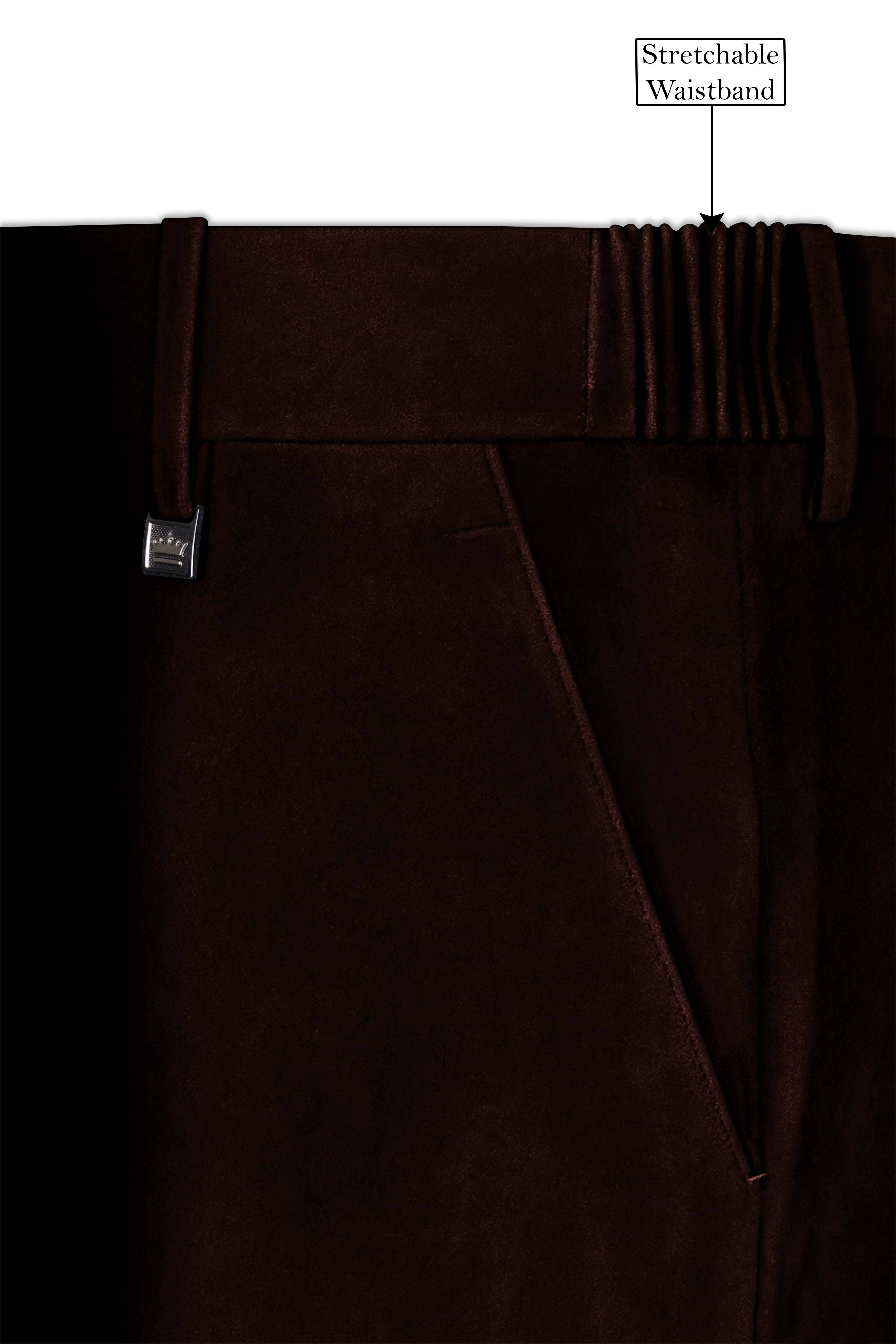 Fumivell-Asphalt Brown Velvet Peak Lapel Tuxedo Suit