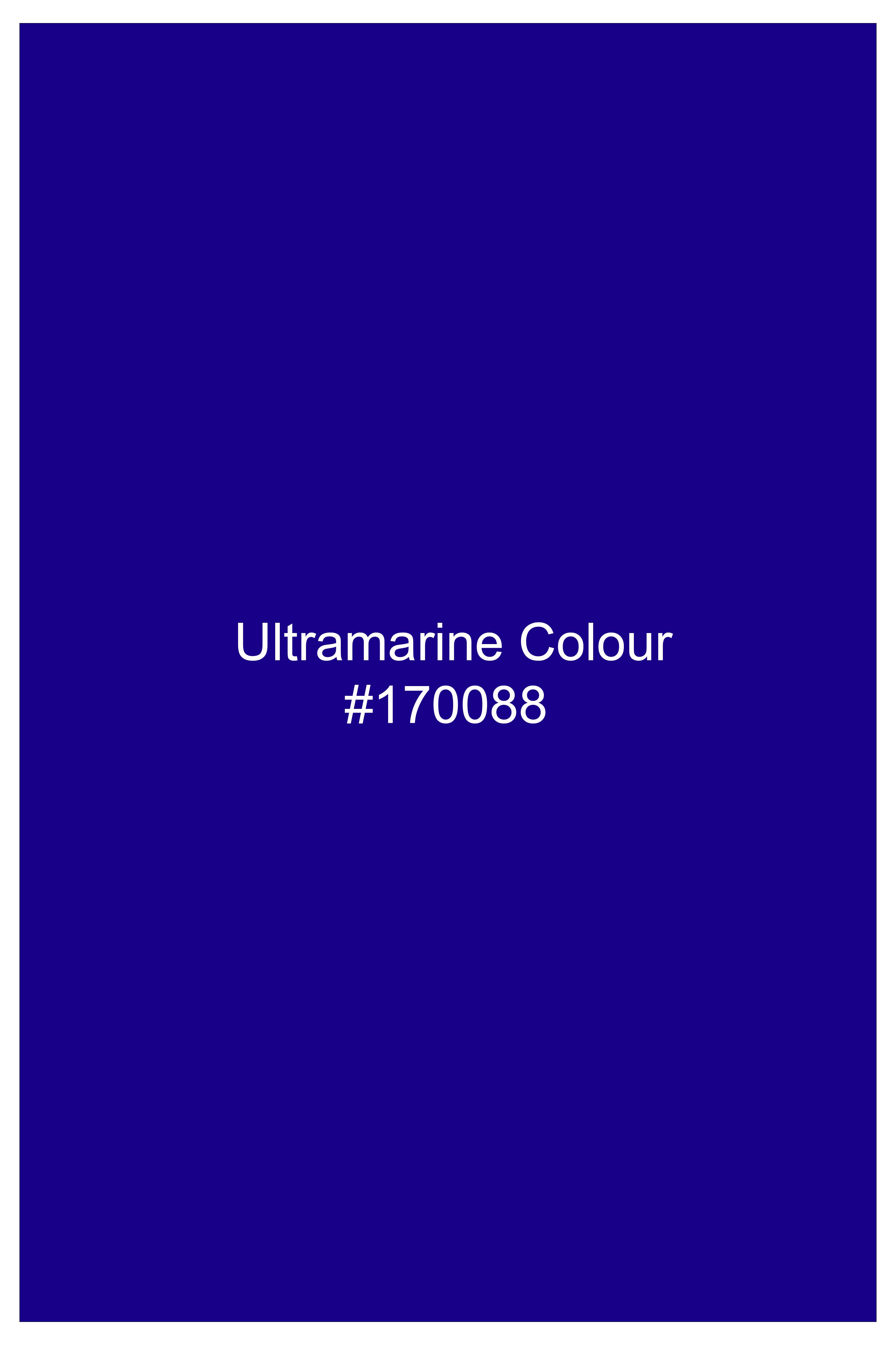 Blucrest-Ultramarine Blue Velvet Peak Lapel Tuxedo Suit