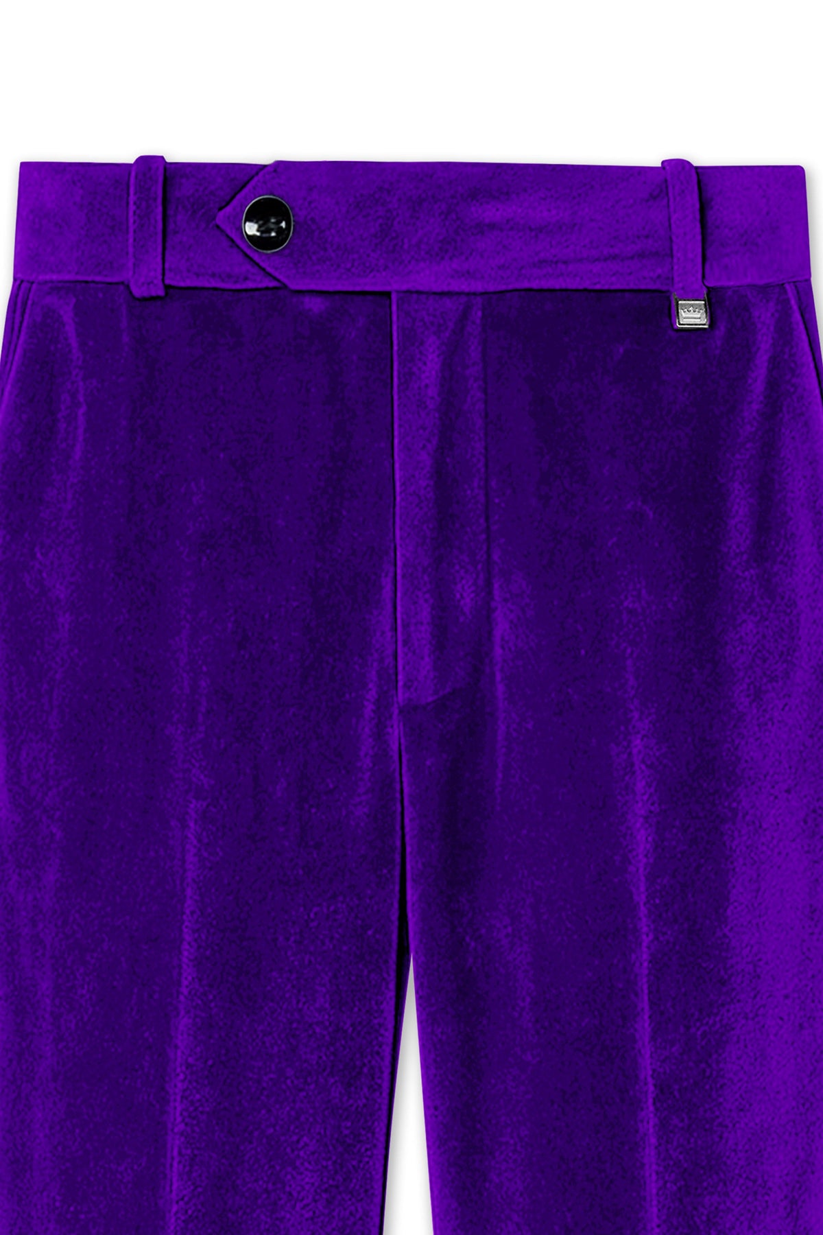 Purvion-Christalle Purple Velvet Peak Lapel Tuxedo Suit