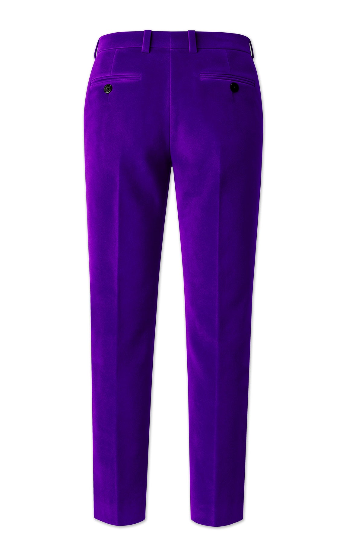 Purvion-Christalle Purple Velvet Peak Lapel Tuxedo Suit